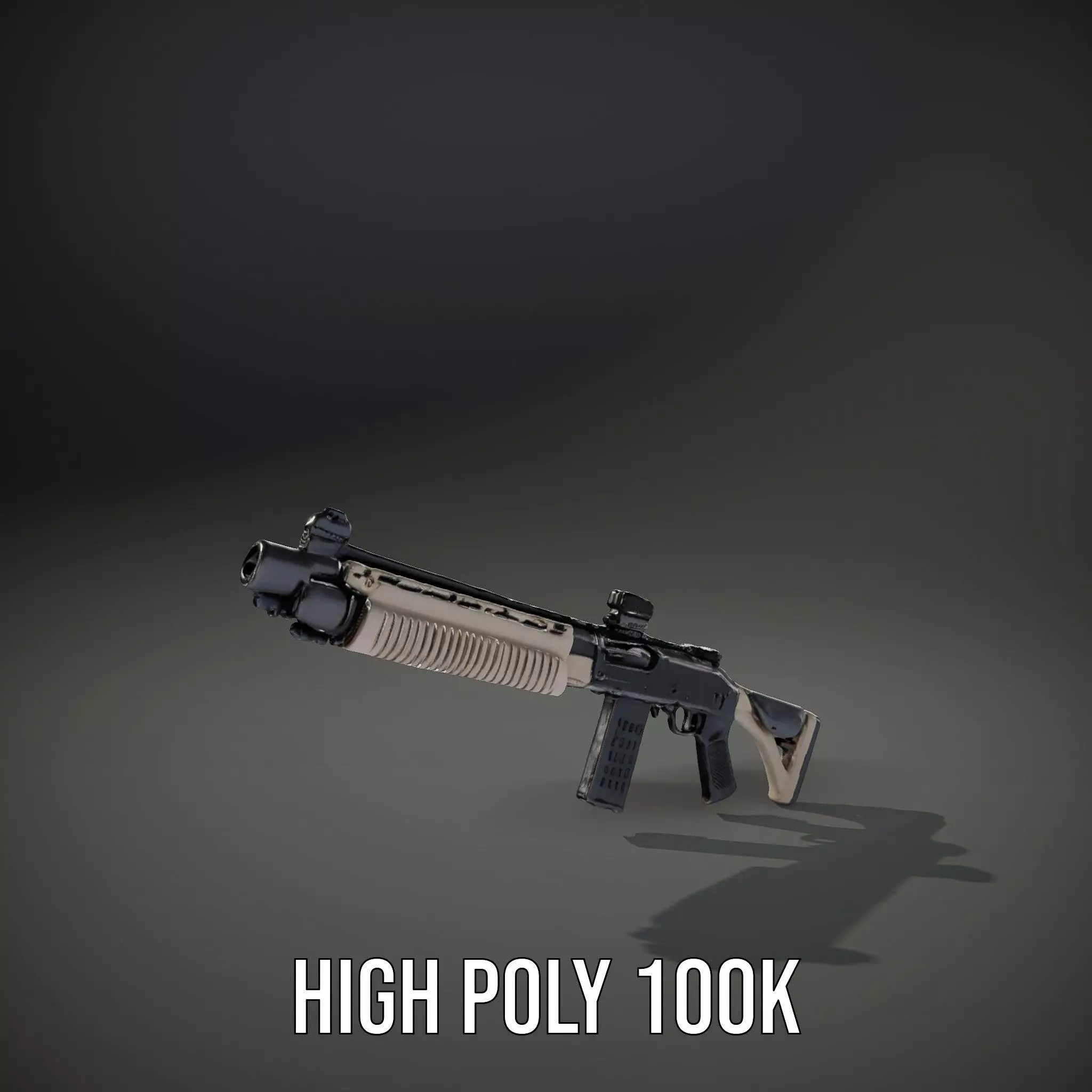 Tactical Shotgun model pack Low-poly 3D model_9