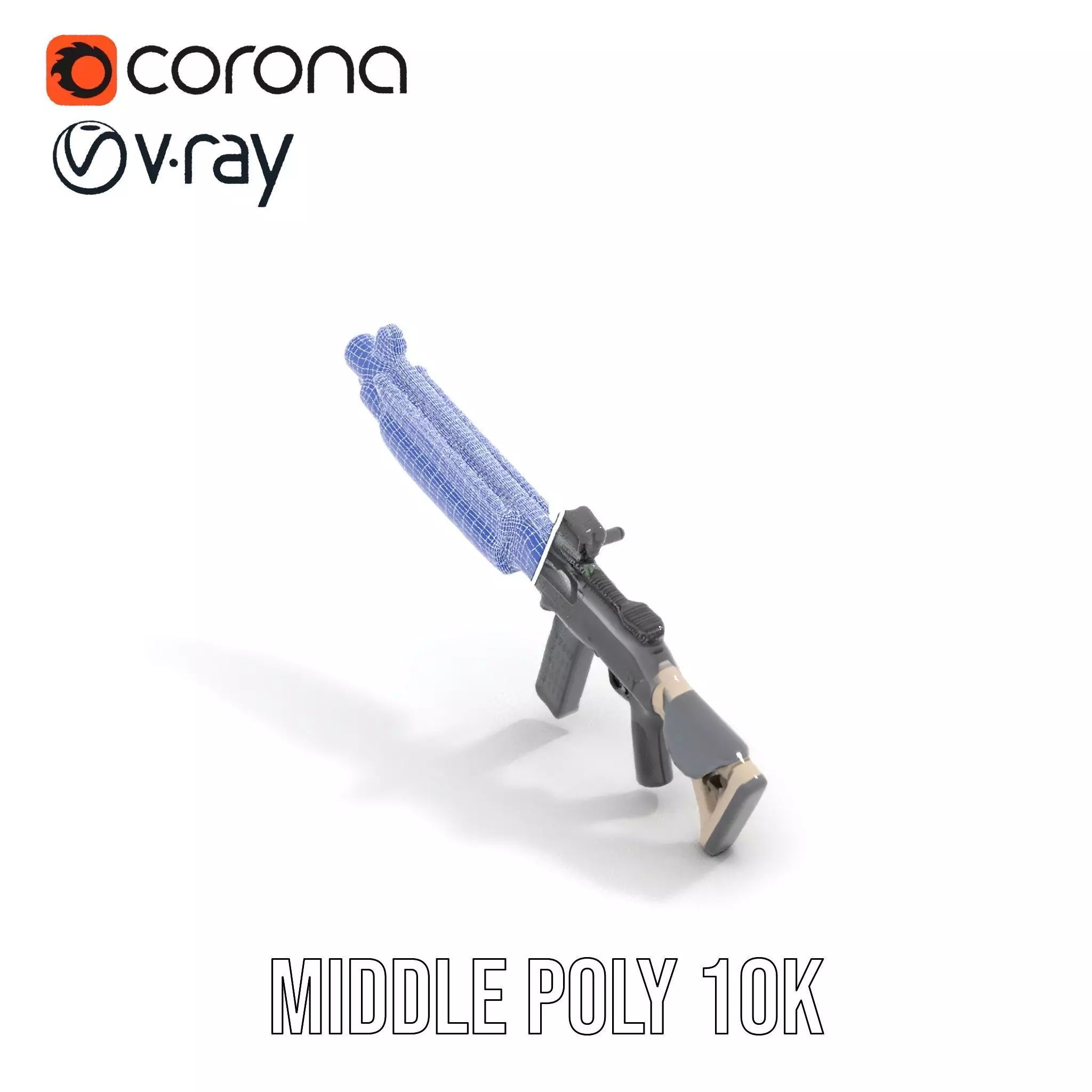 Tactical Shotgun model pack Low-poly 3D model_21