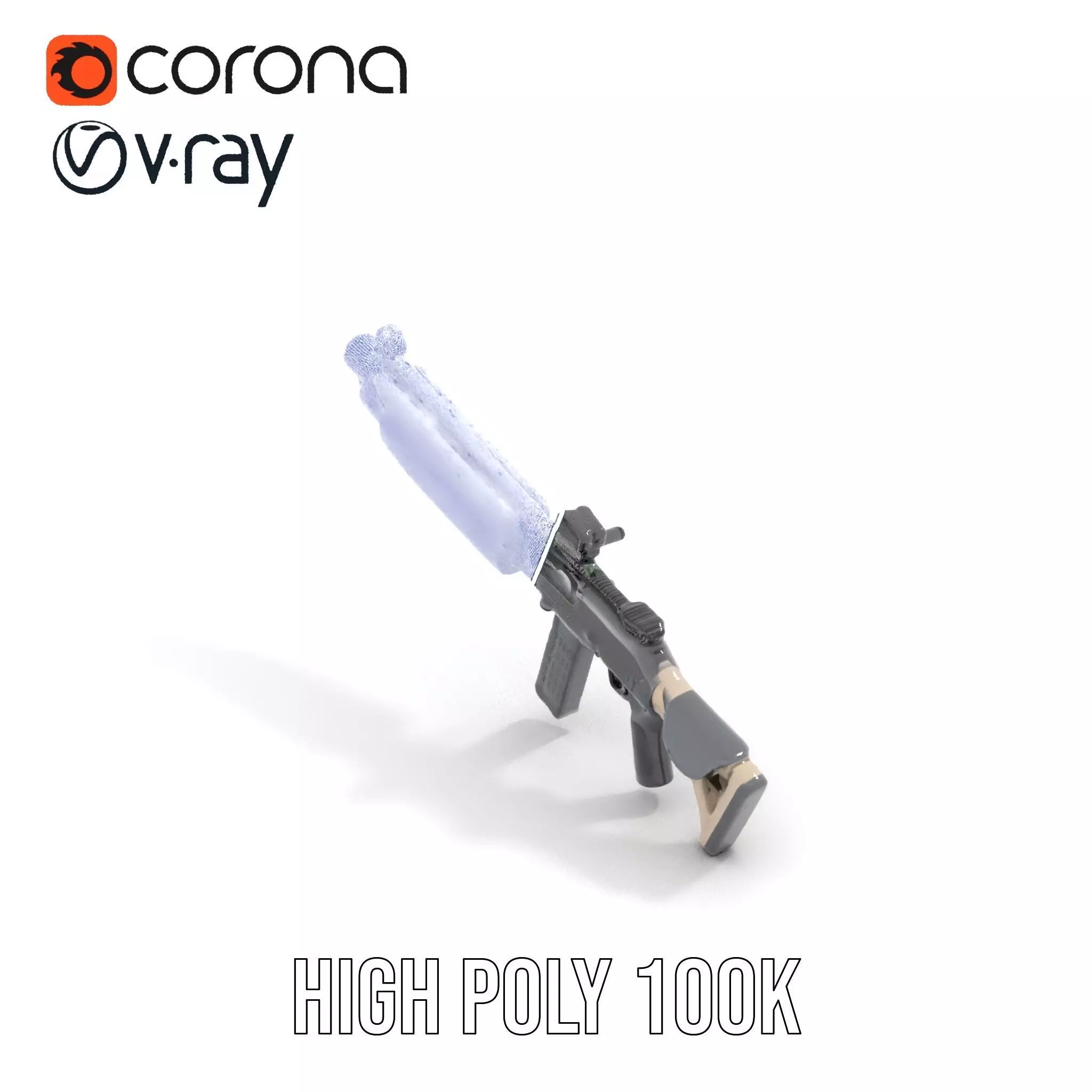 Tactical Shotgun model pack Low-poly 3D model_32