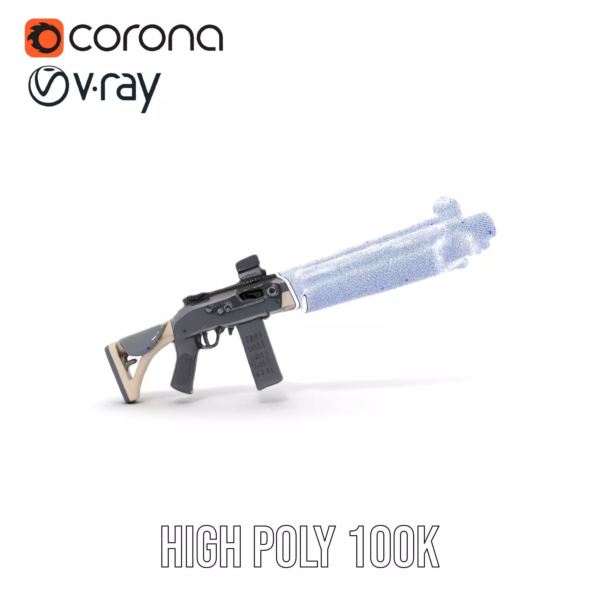 Tactical Shotgun model pack Low-poly 3D model_34