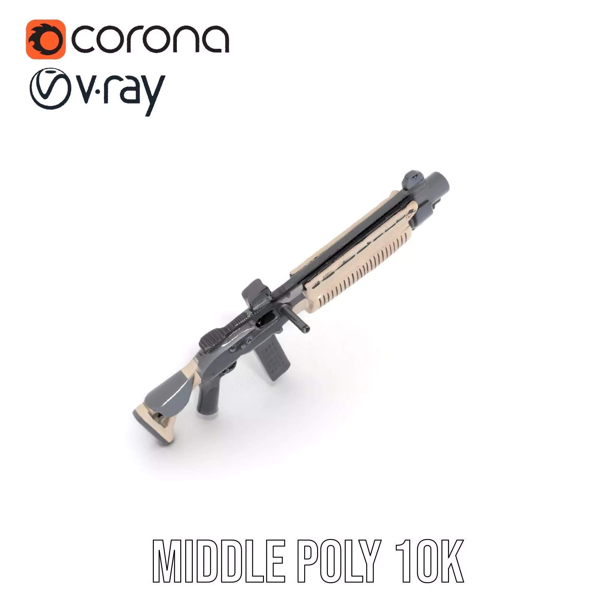 Tactical Shotgun model pack Low-poly 3D model_6