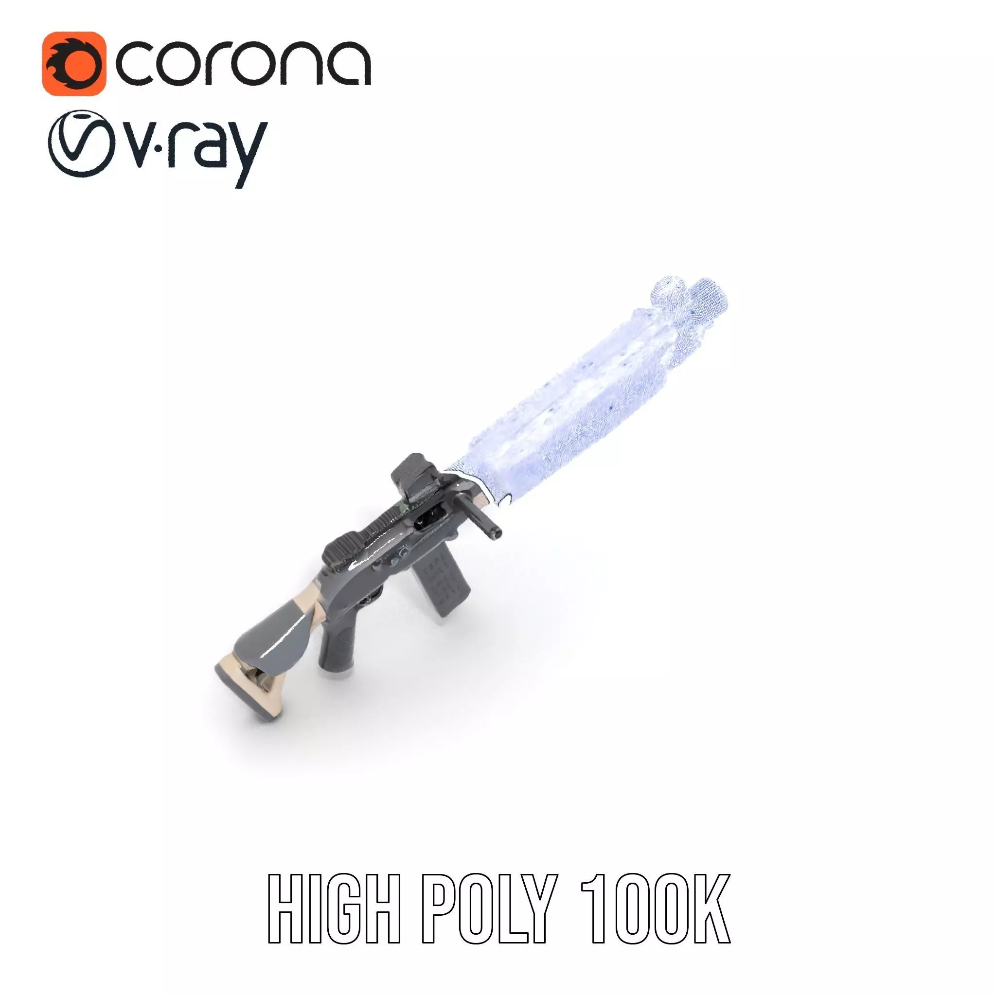 Tactical Shotgun model pack Low-poly 3D model_33