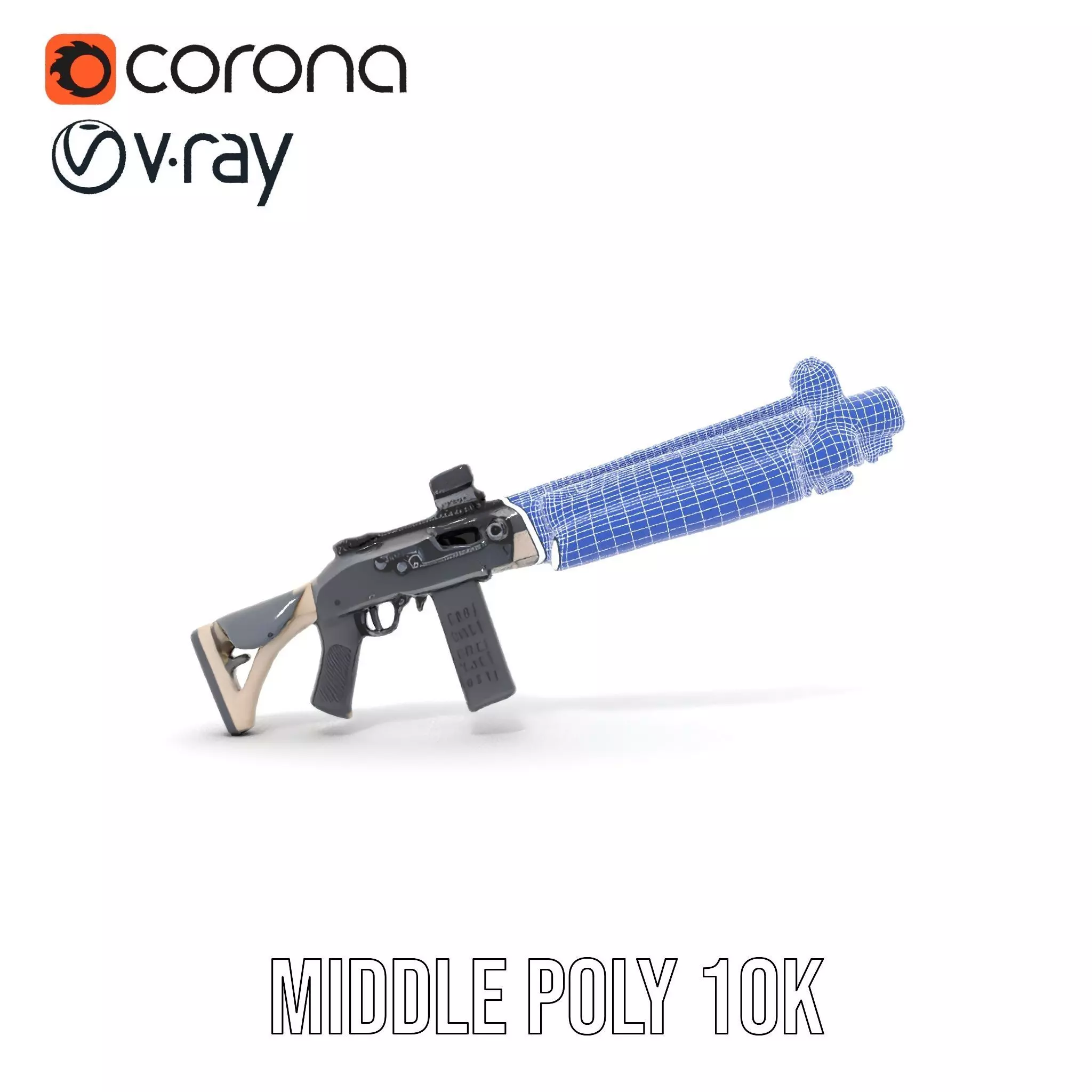 Tactical Shotgun model pack Low-poly 3D model_30