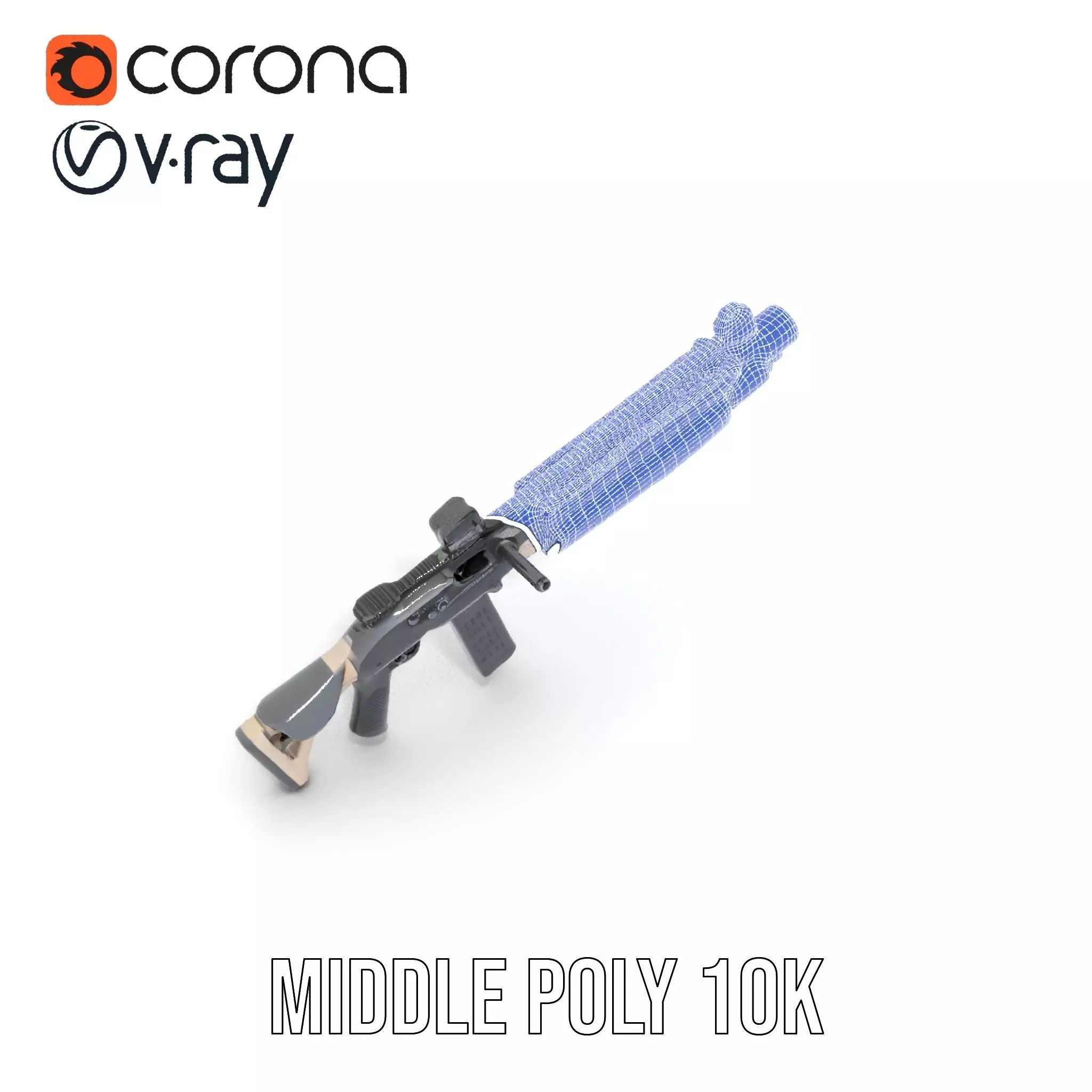 Tactical Shotgun model pack Low-poly 3D model_24