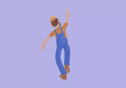 Stylized 3D Cartoon Farmer Man - Cheerful Waving Pose 3D model_4