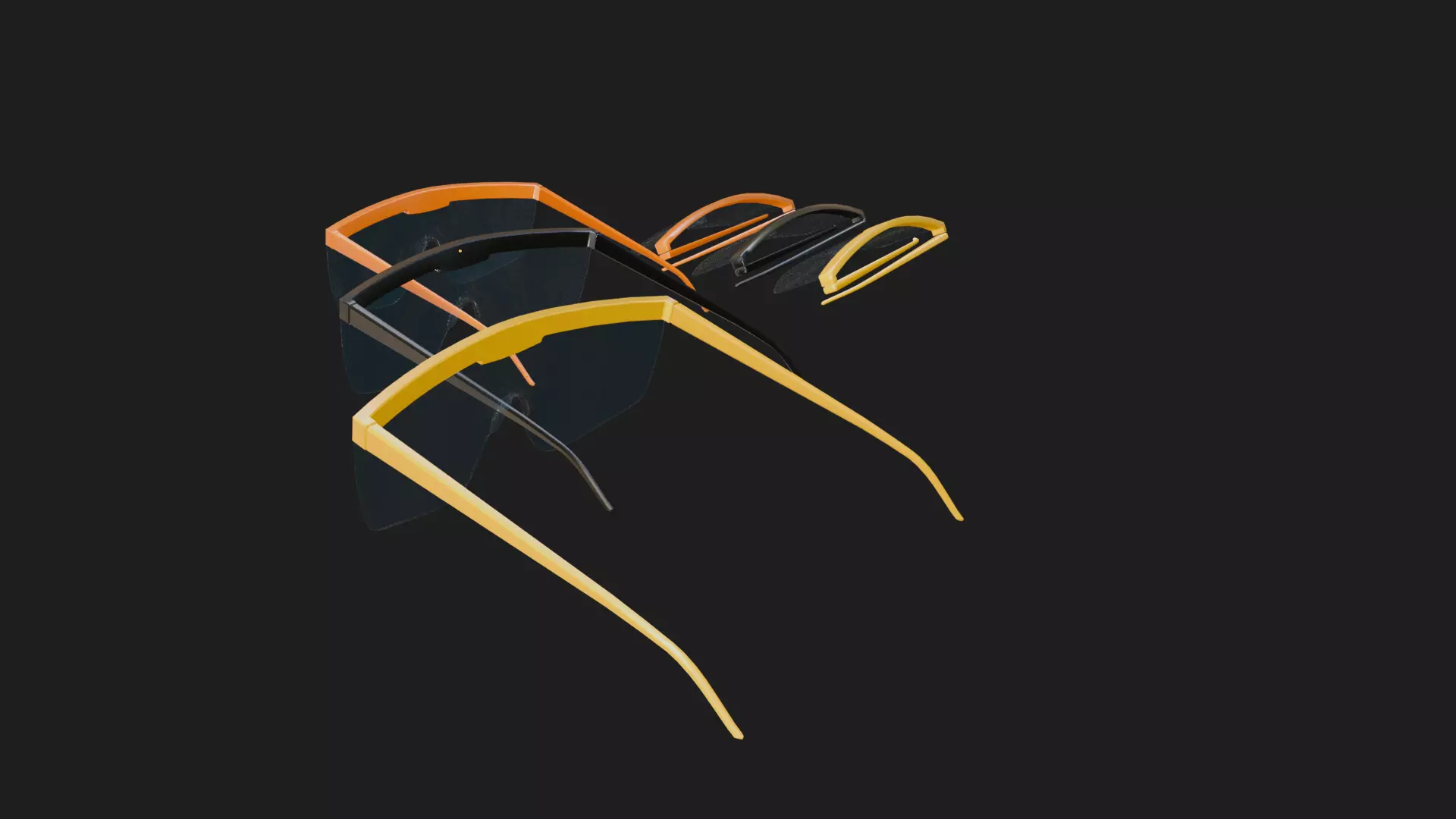 Safety Glasses 3D model Low-poly 3D model_3