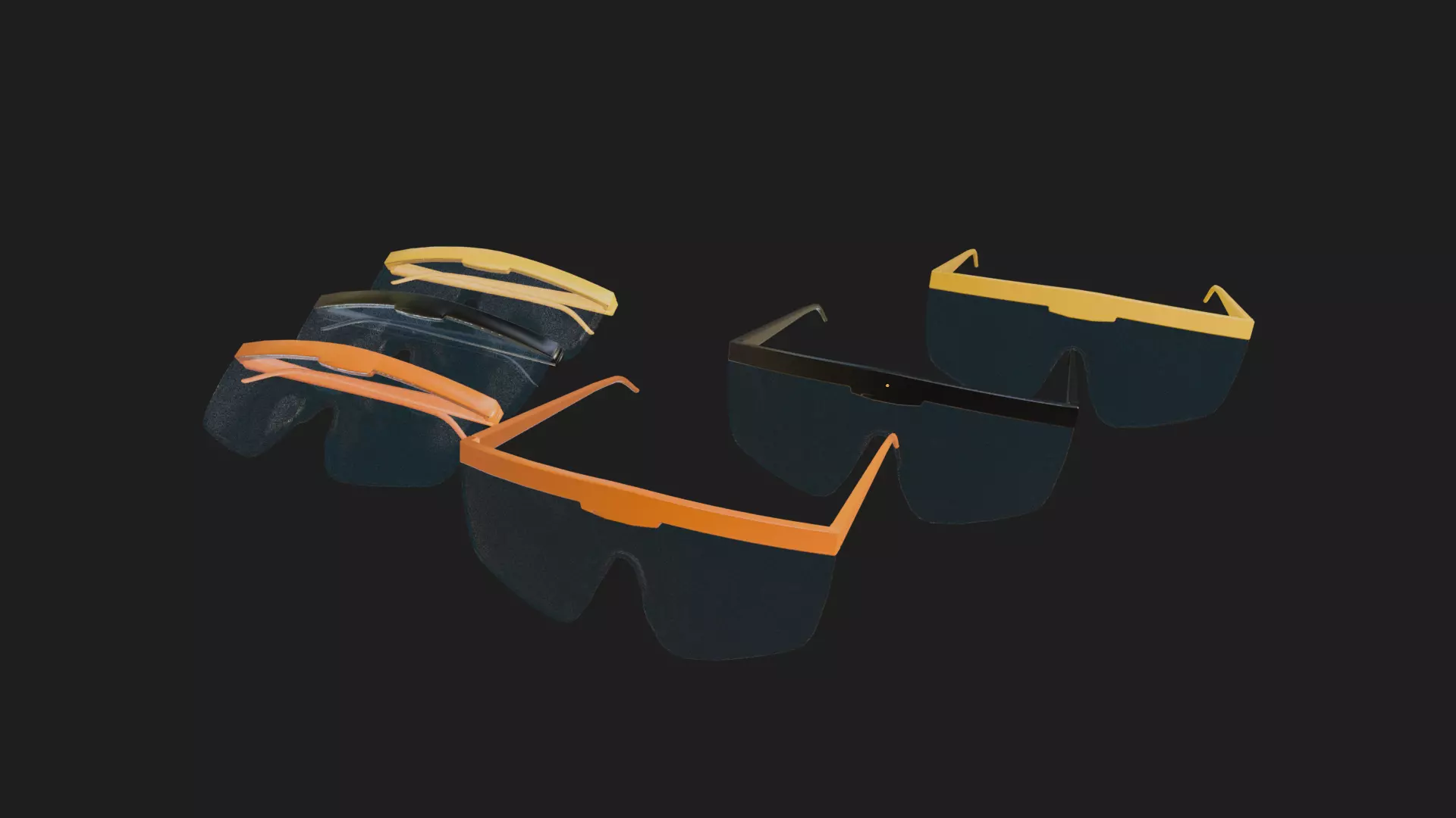 Safety Glasses 3D model Low-poly 3D model_1