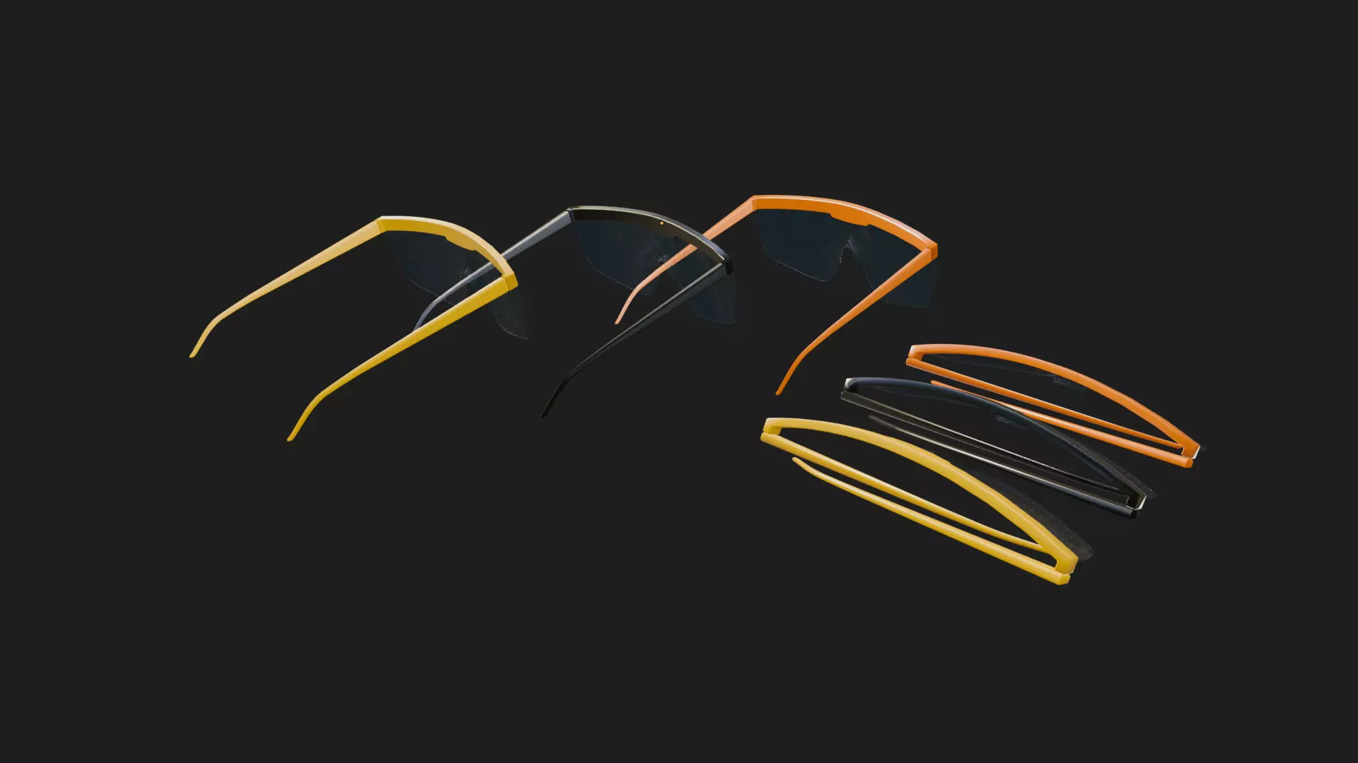 Safety Glasses 3D model Low-poly 3D model_5