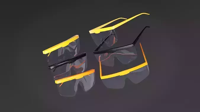 Safety Glasses 3D model Low-poly 3D model