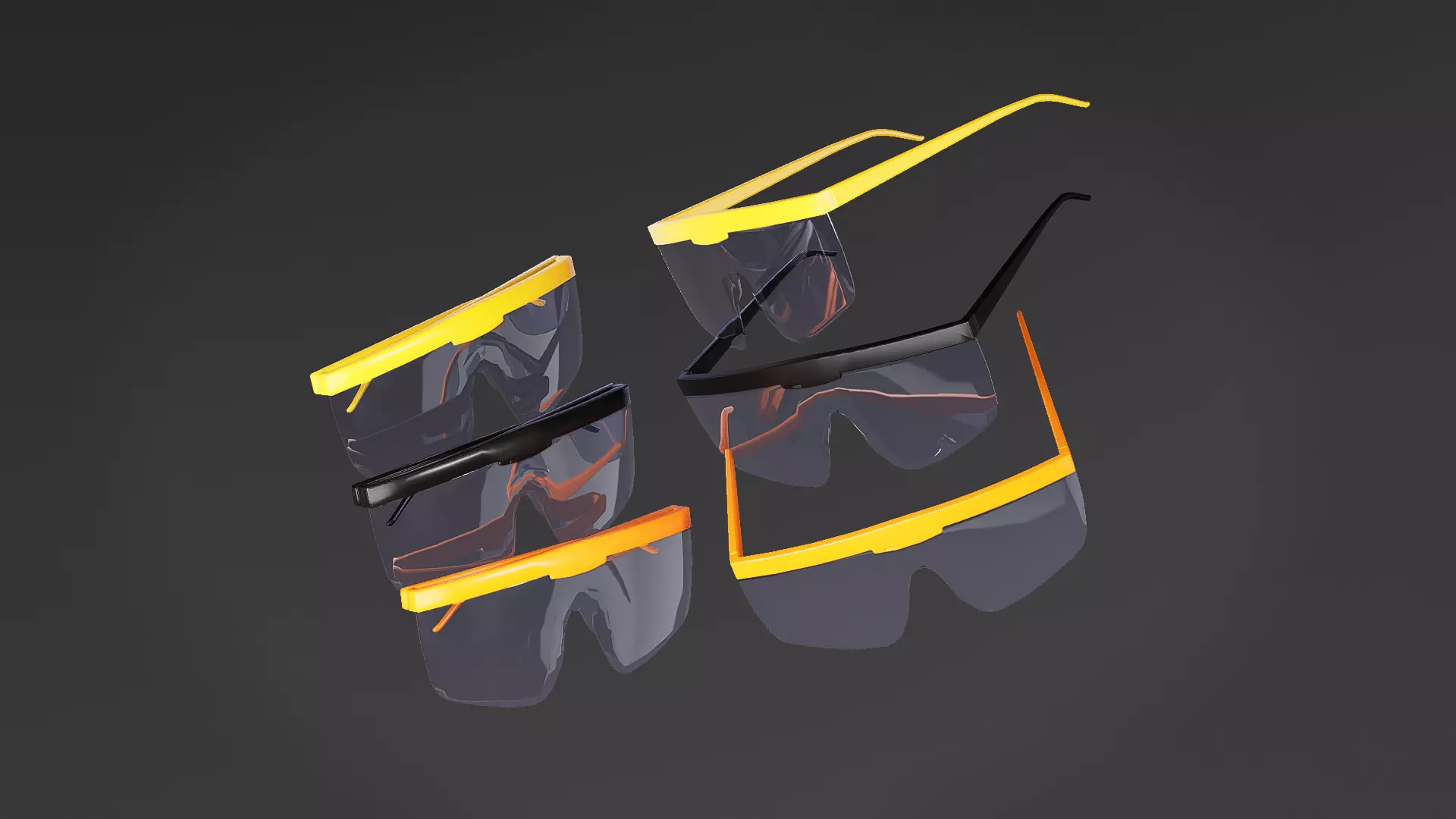 Safety Glasses 3D model Low-poly 3D model_0