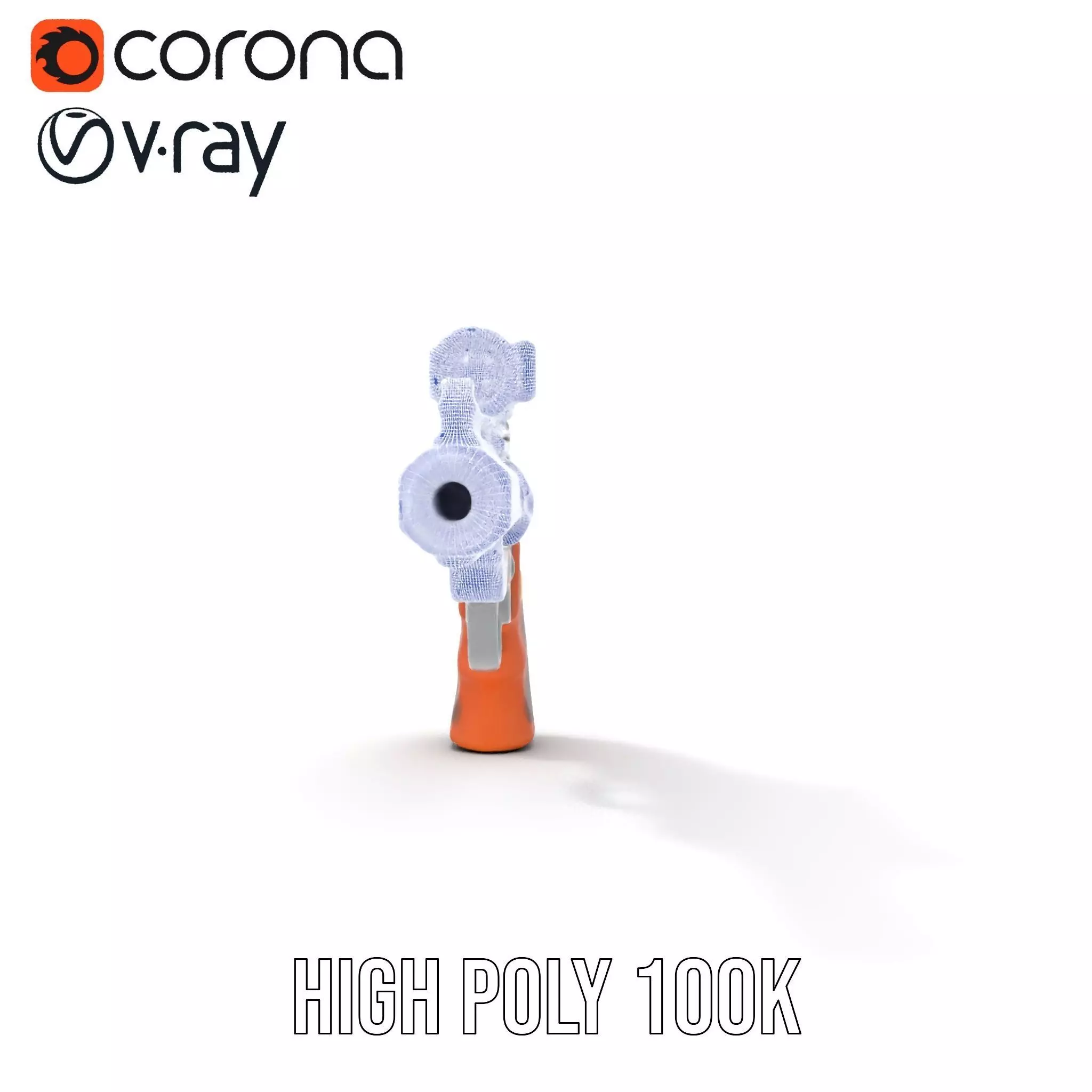 Sleek Revolver Model Pack Low-poly 3D model_33