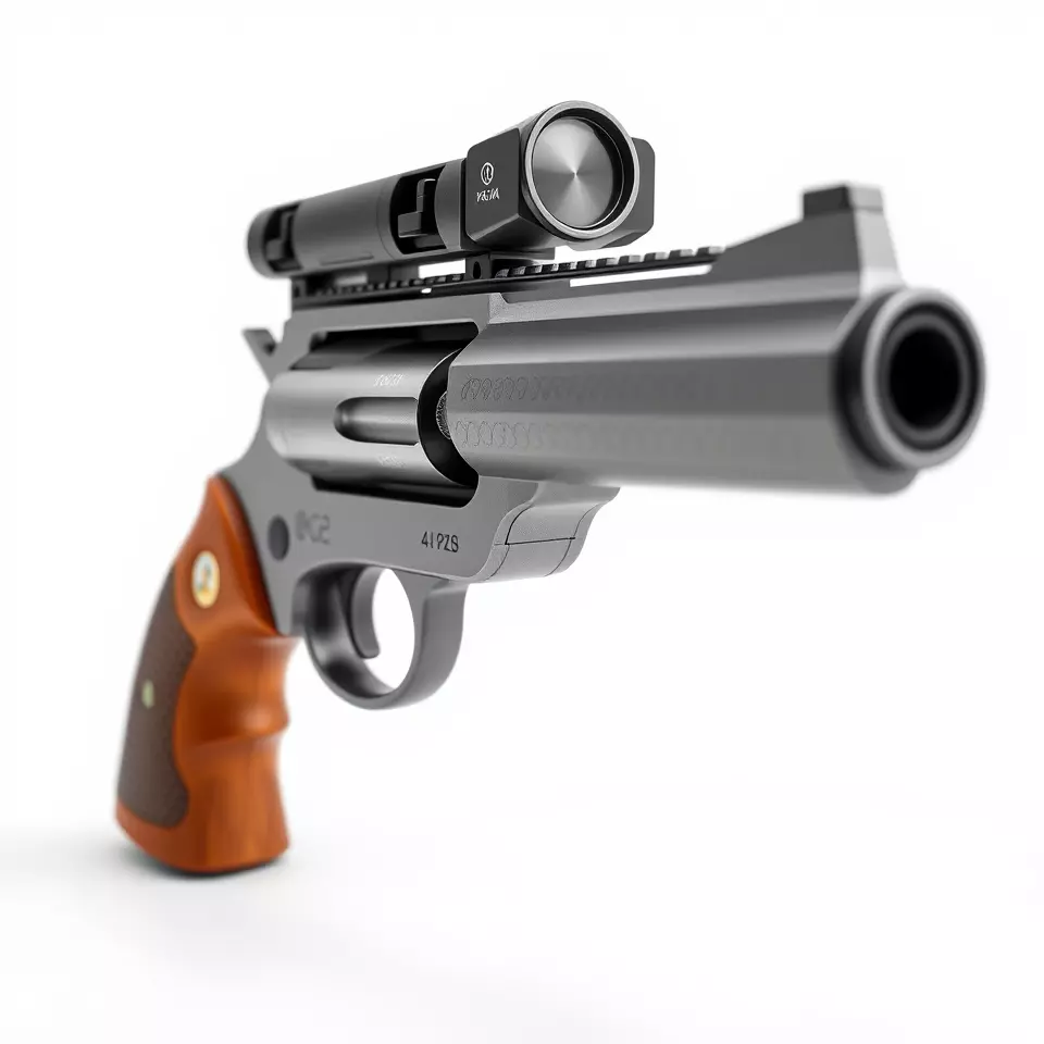 Sleek Revolver Model Pack Low-poly 3D model_3