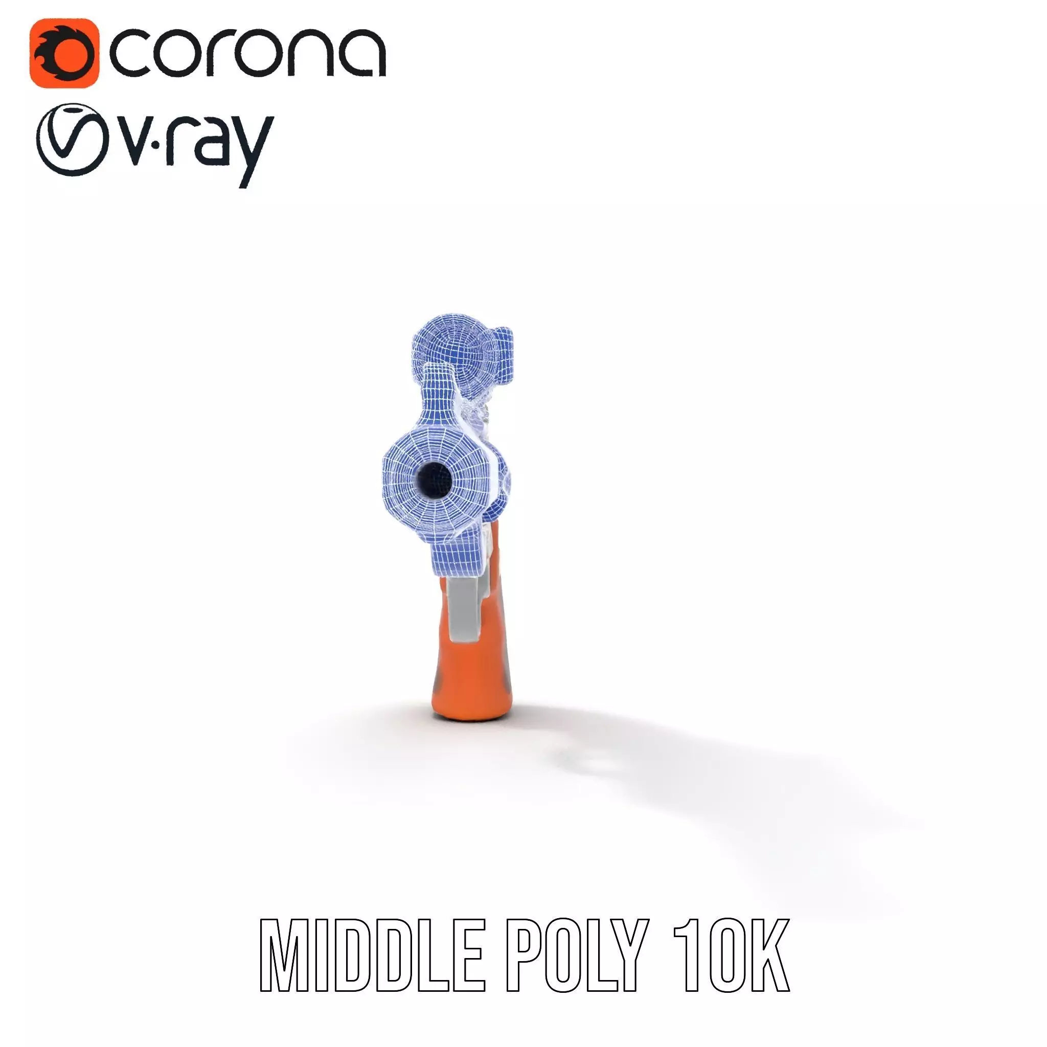 Sleek Revolver Model Pack Low-poly 3D model_25