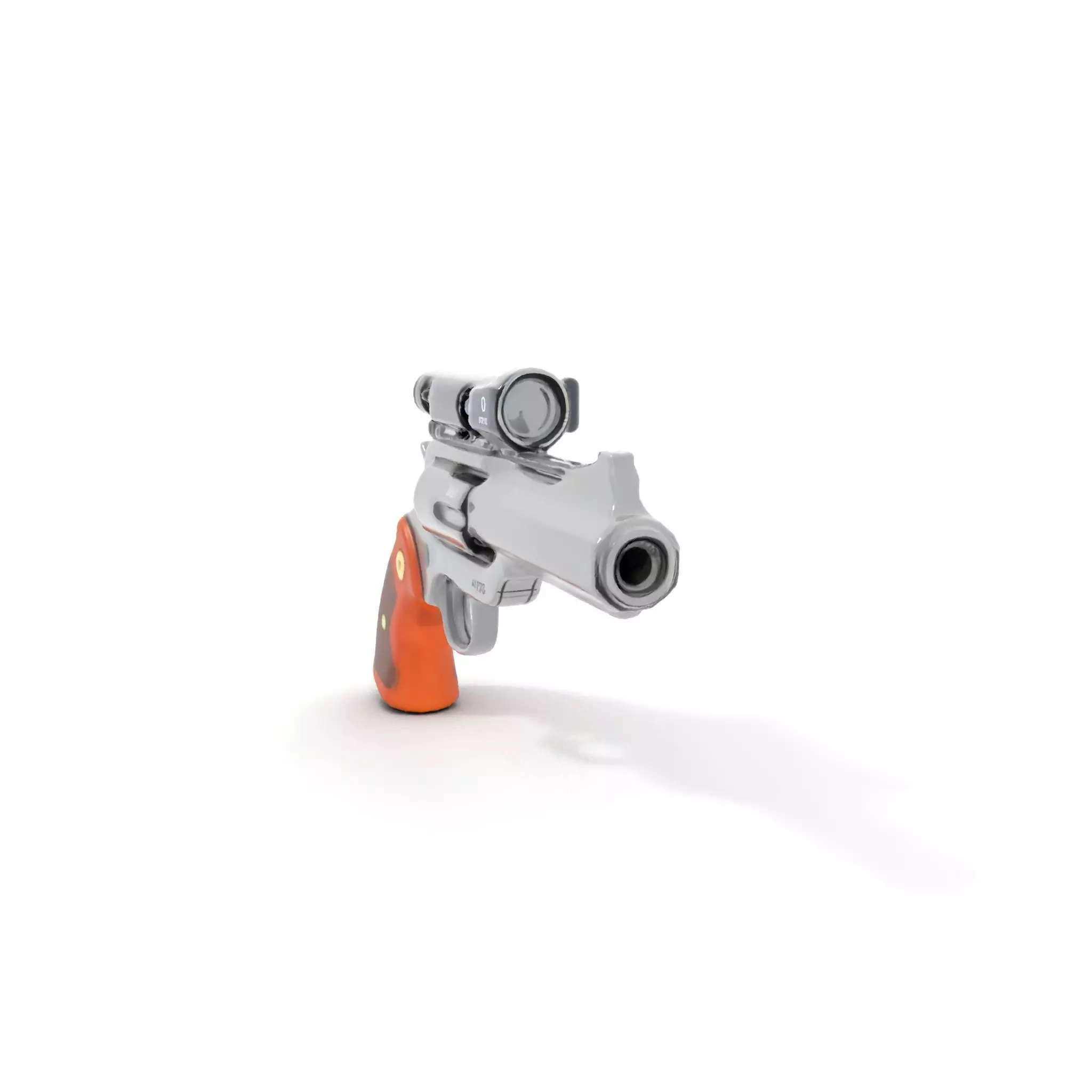 Sleek Revolver Model Pack Low-poly 3D model_6