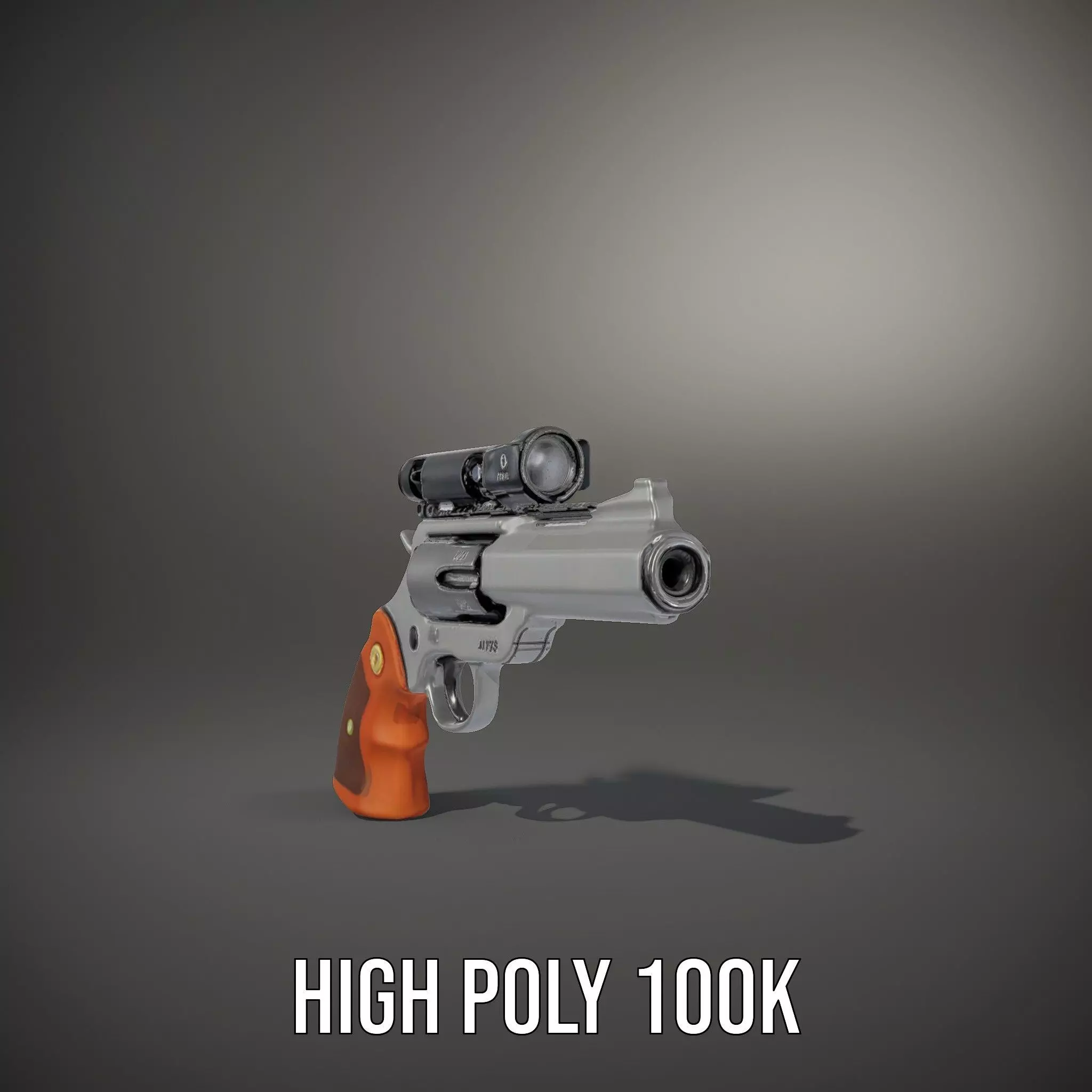 Sleek Revolver Model Pack Low-poly 3D model_18
