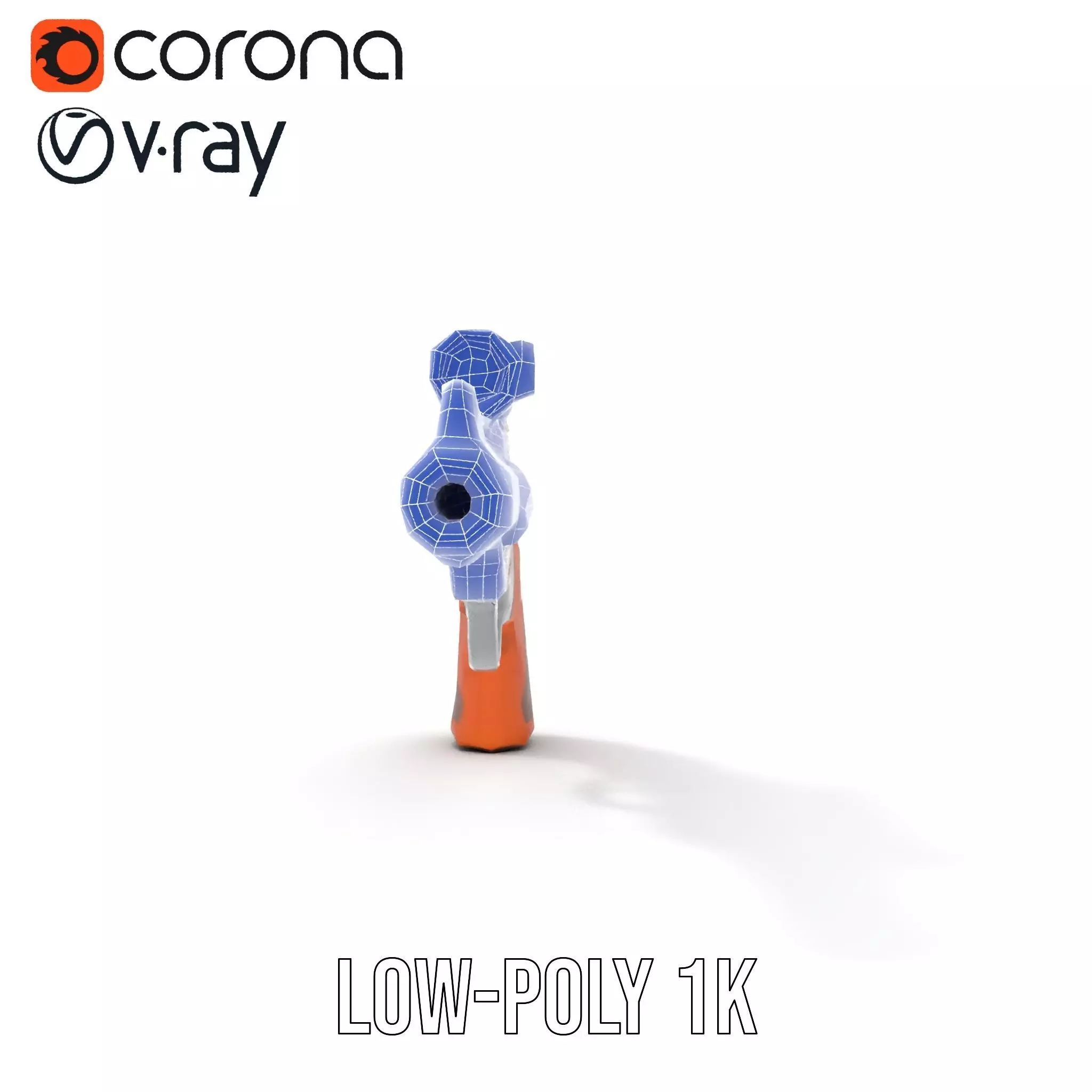 Sleek Revolver Model Pack Low-poly 3D model_32