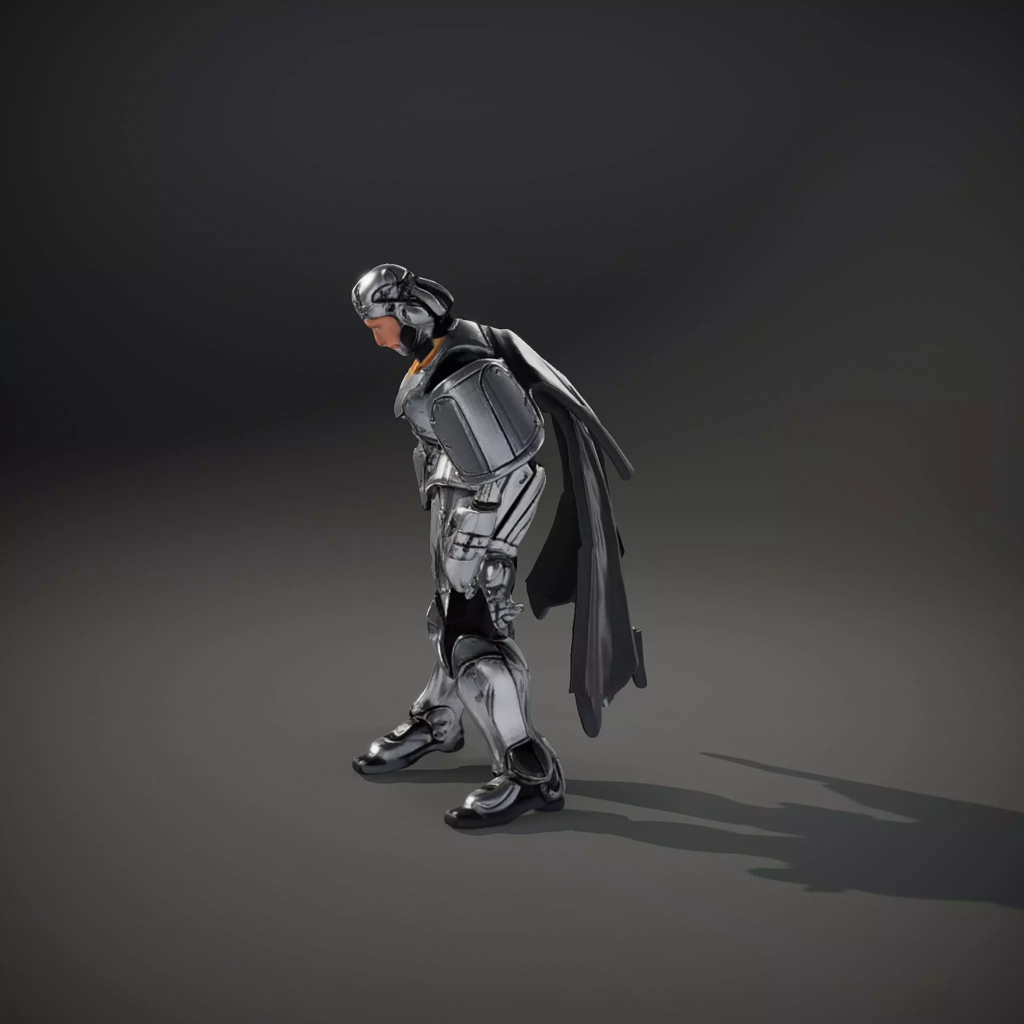 Silver Knight Armor model pack Low-poly 3D model_35