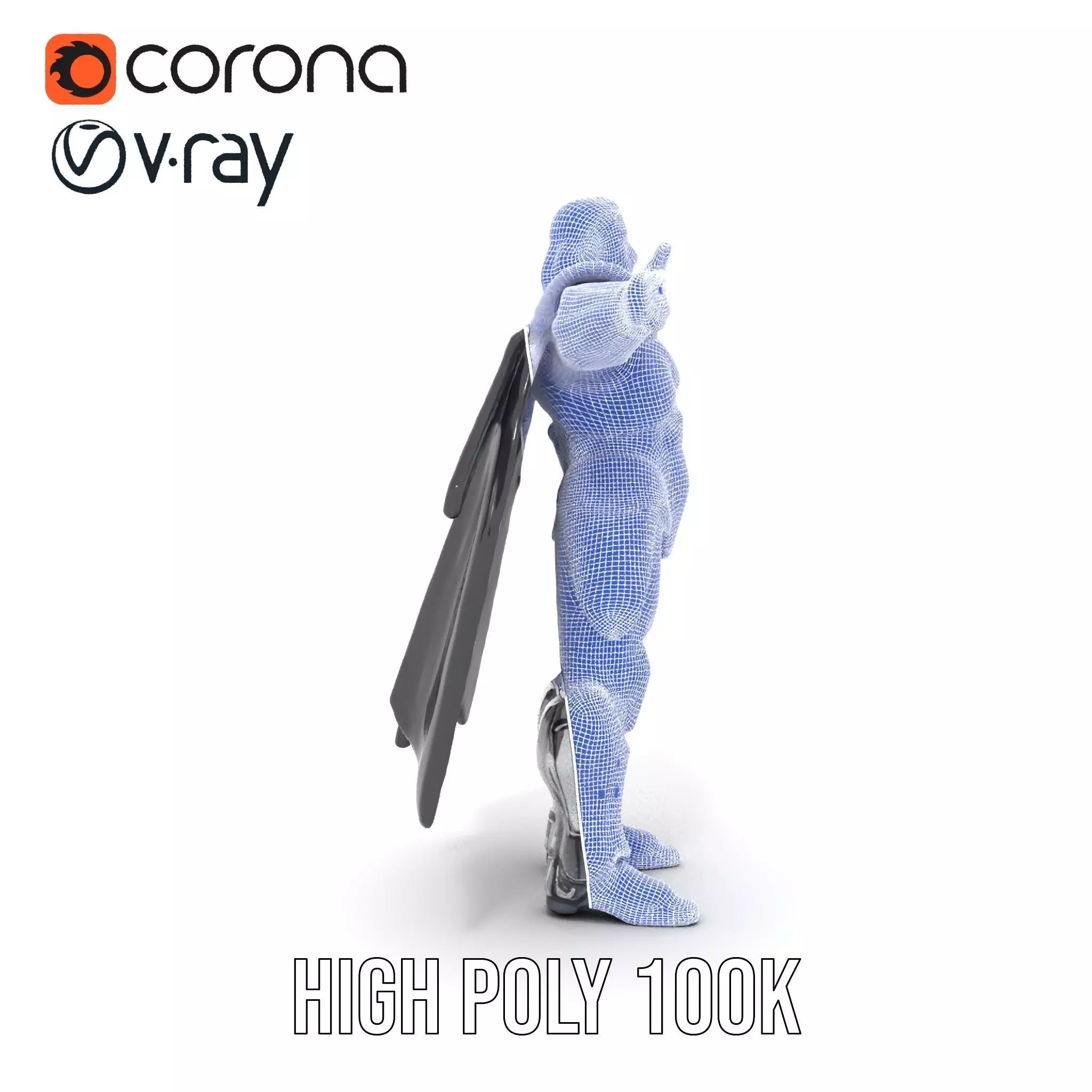 Silver Knight Armor model pack Low-poly 3D model_29