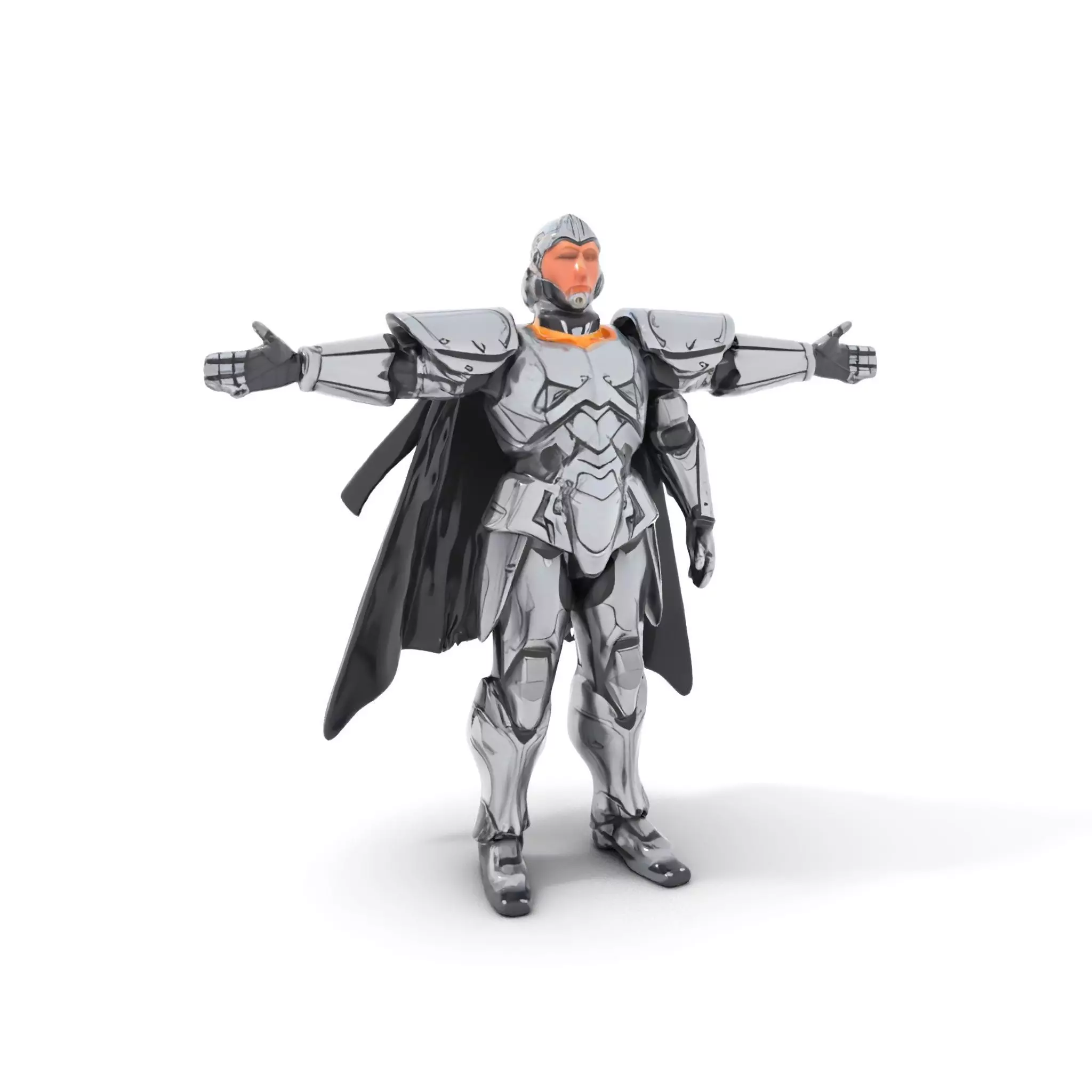 Silver Knight Armor model pack Low-poly 3D model_0