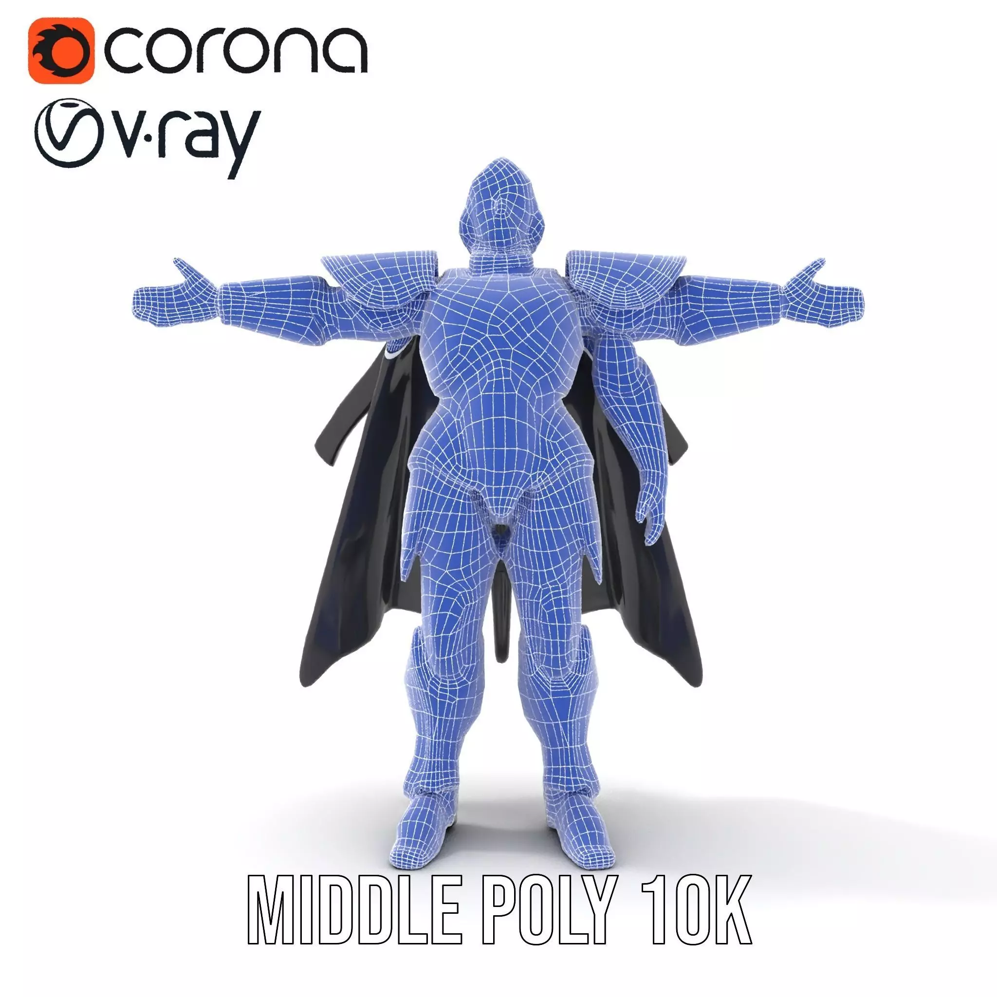 Silver Knight Armor model pack Low-poly 3D model_24