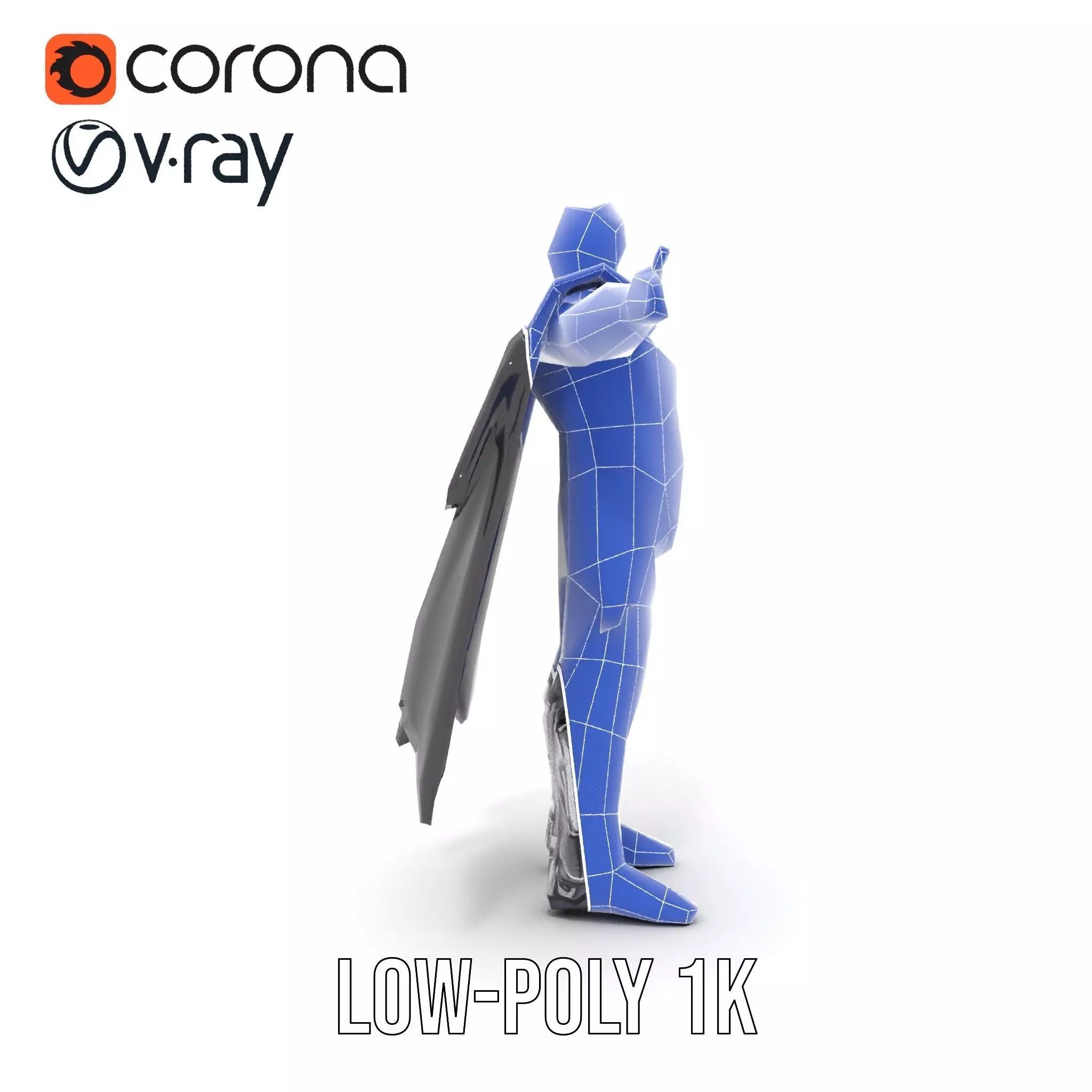 Silver Knight Armor model pack Low-poly 3D model_31