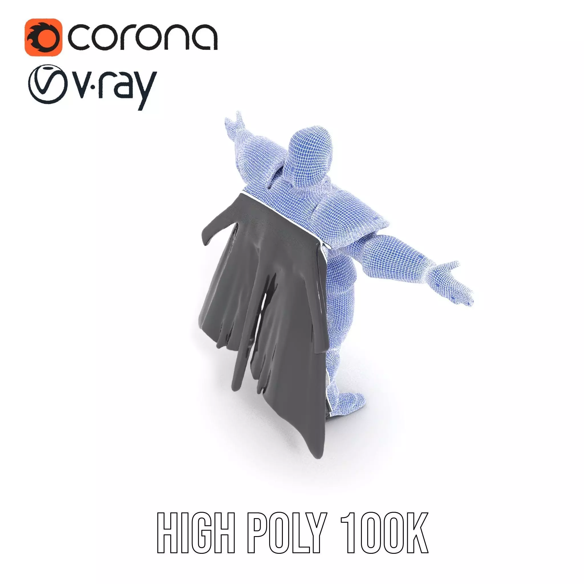 Silver Knight Armor model pack Low-poly 3D model_32