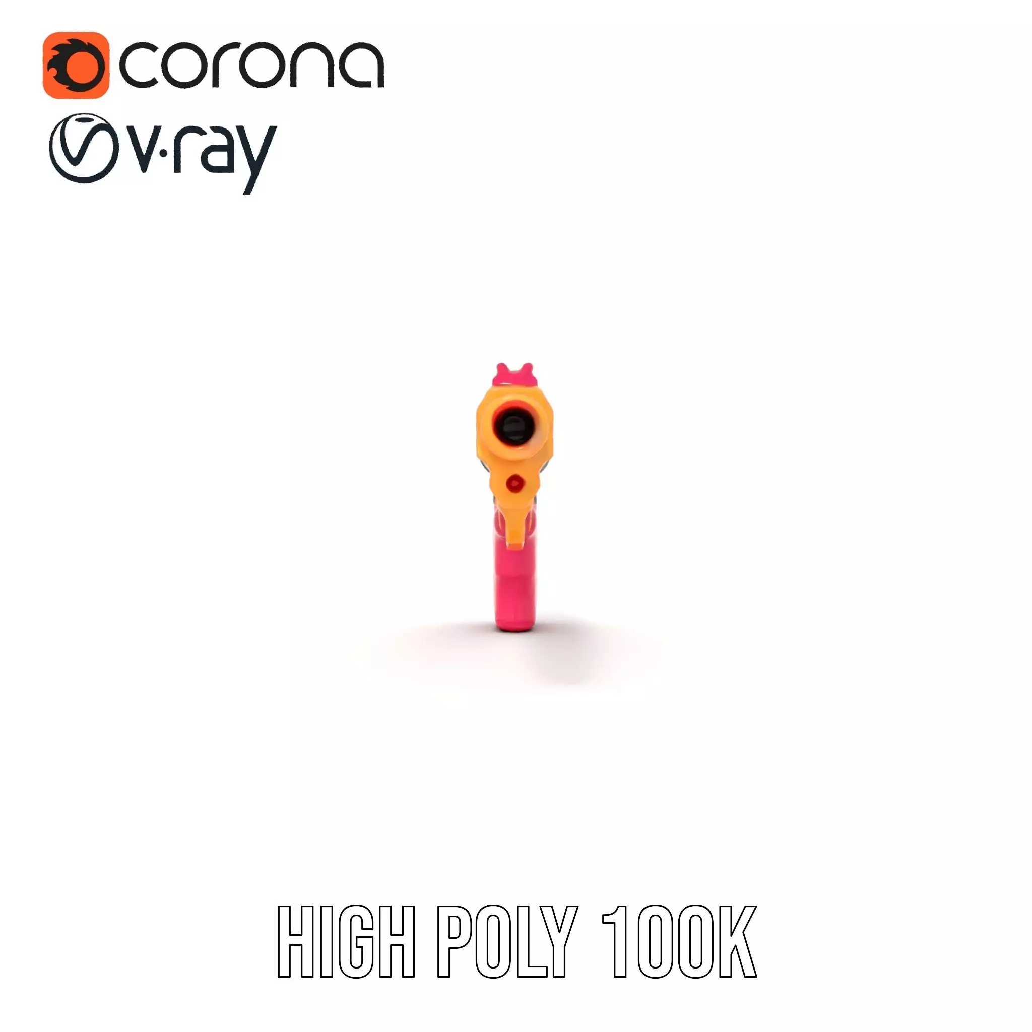 Vivid Revolver Toy model pack Low-poly 3D model_16