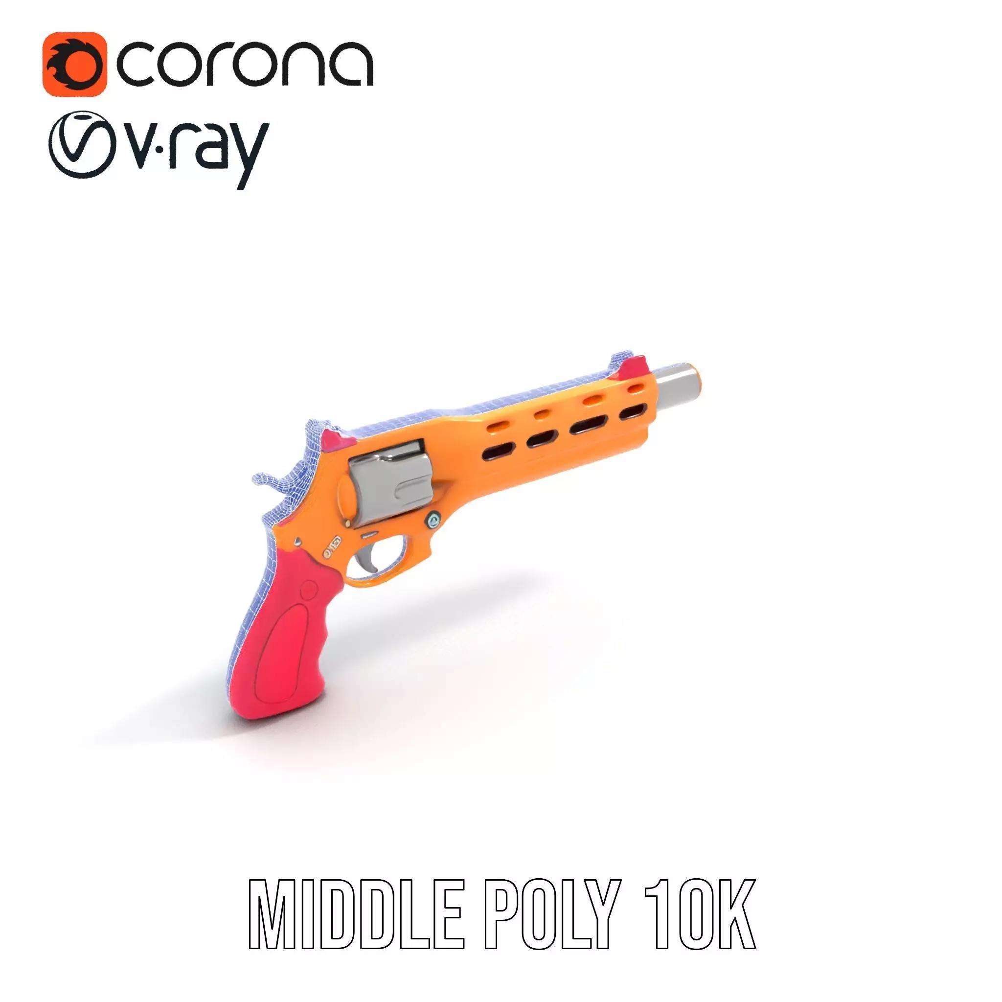 Vivid Revolver Toy model pack Low-poly 3D model_20