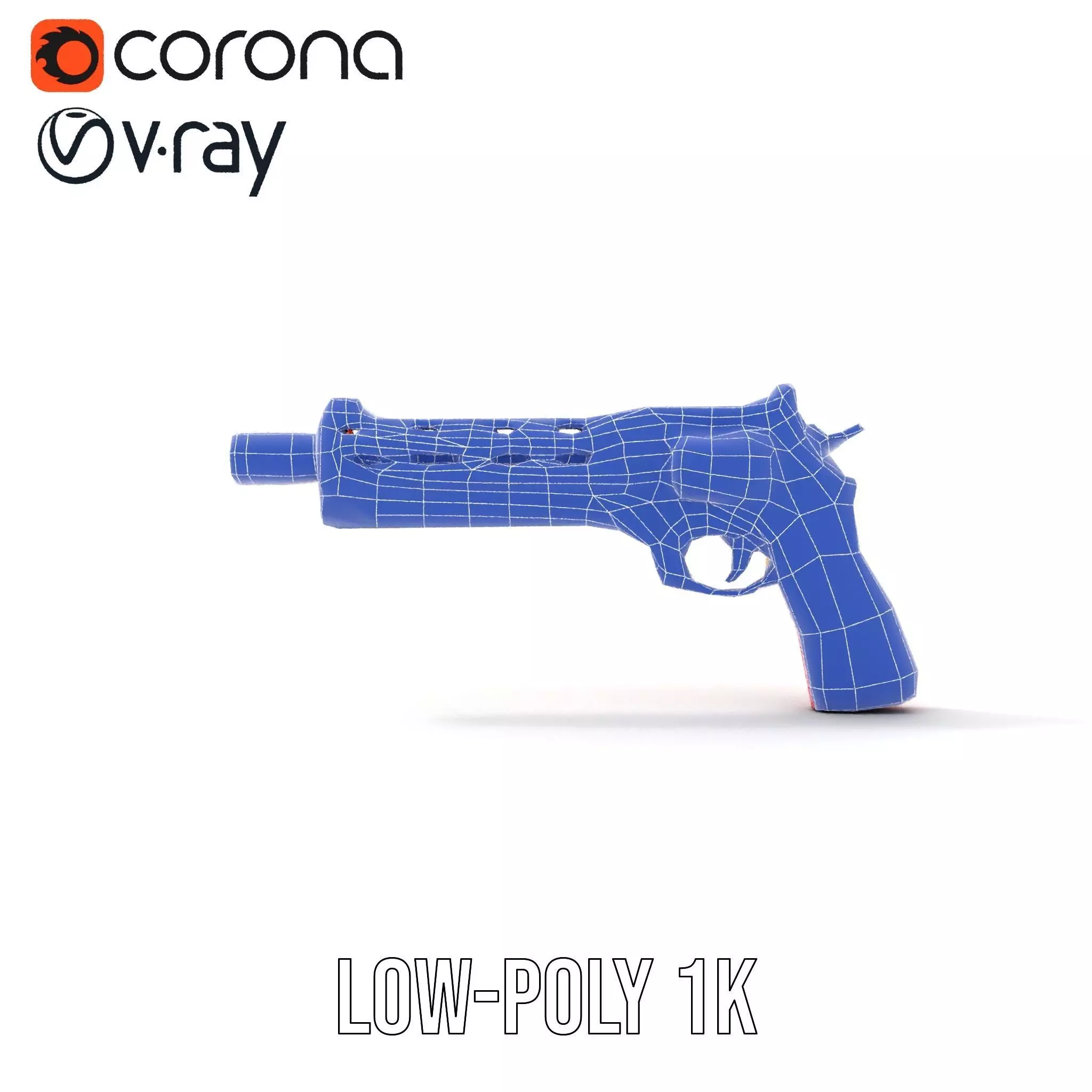 Vivid Revolver Toy model pack Low-poly 3D model_31