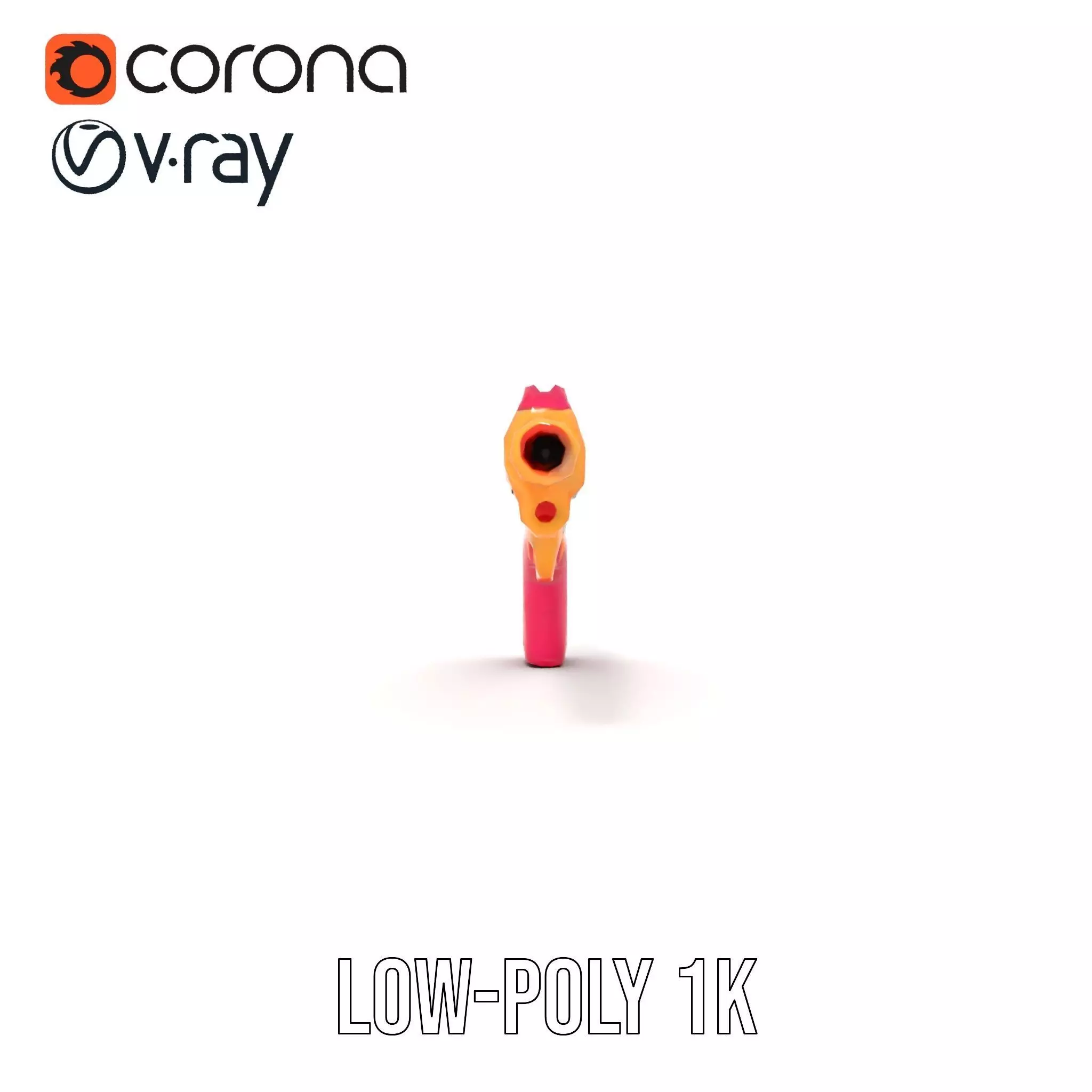 Vivid Revolver Toy model pack Low-poly 3D model_18