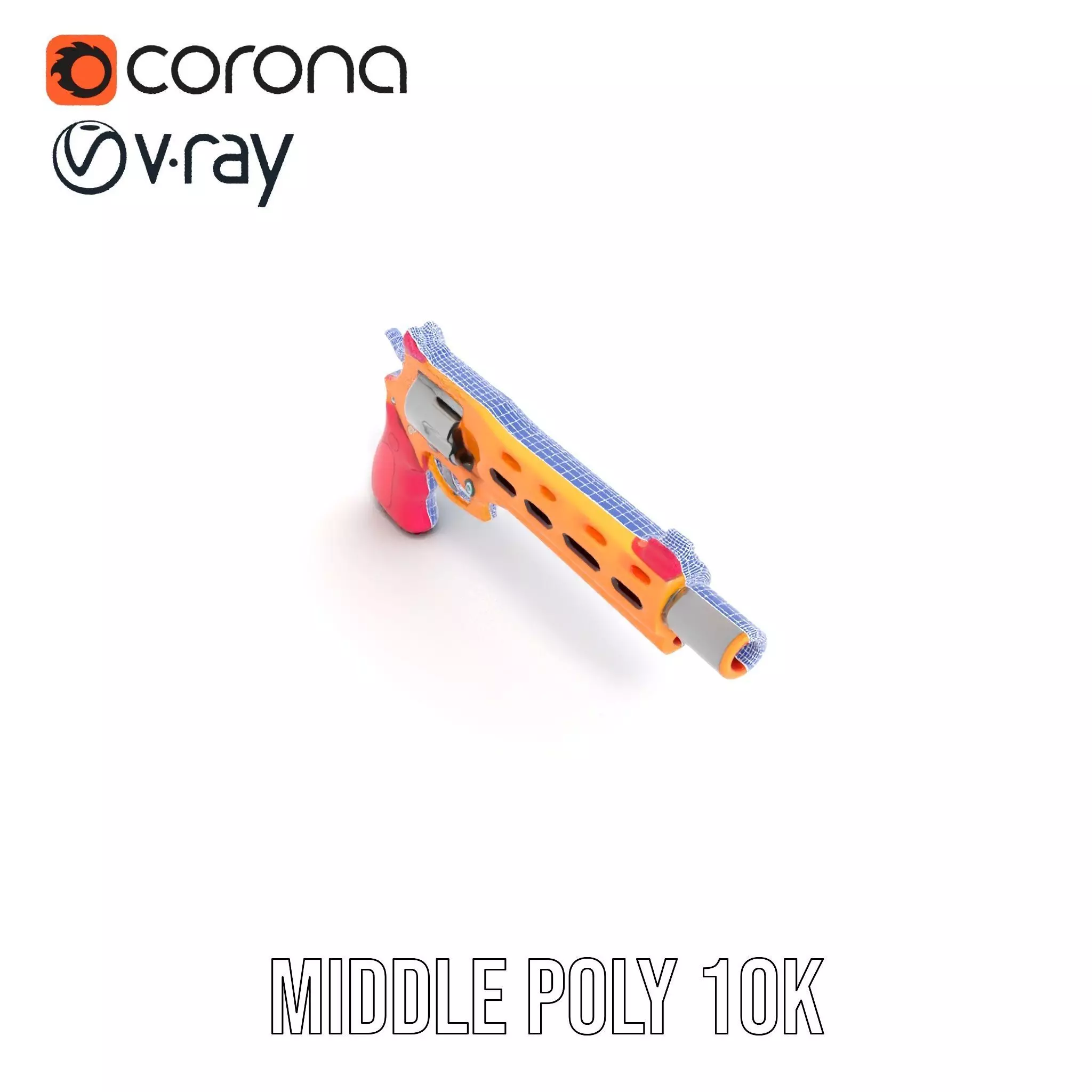 Vivid Revolver Toy model pack Low-poly 3D model_14