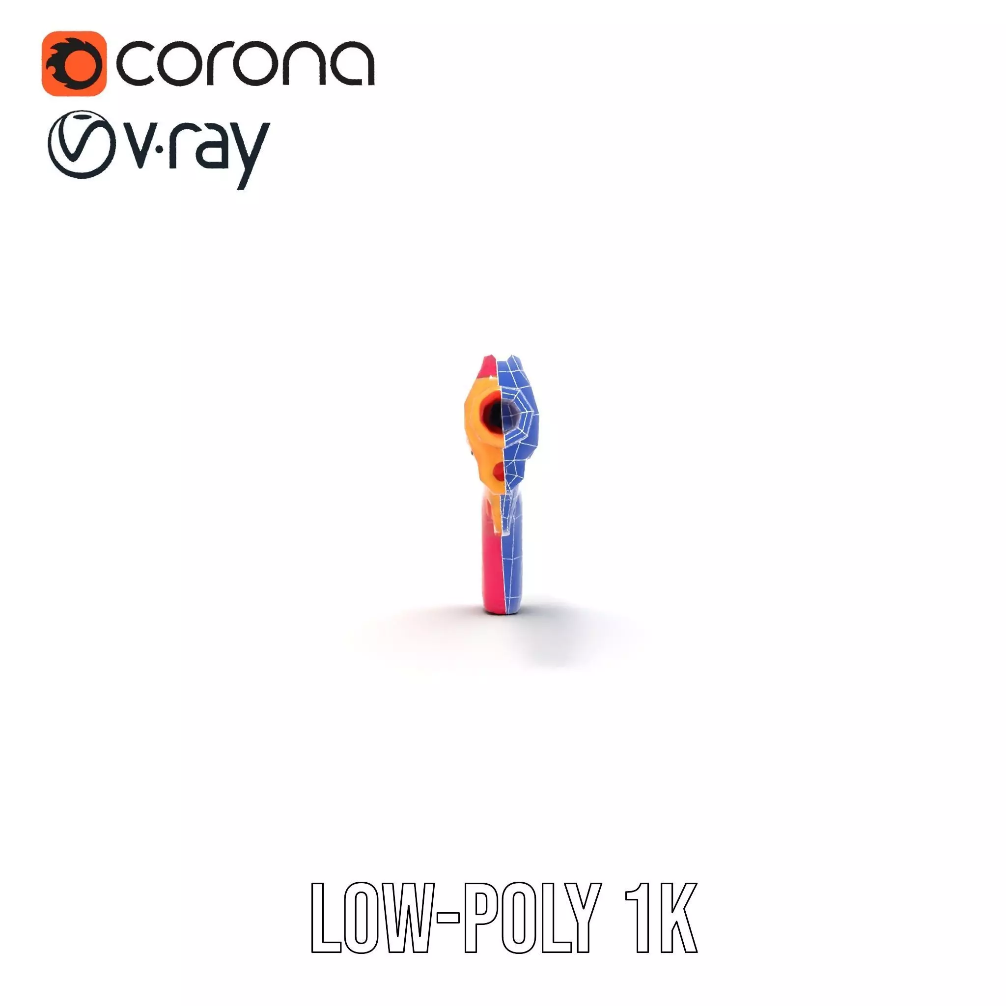 Vivid Revolver Toy model pack Low-poly 3D model_29