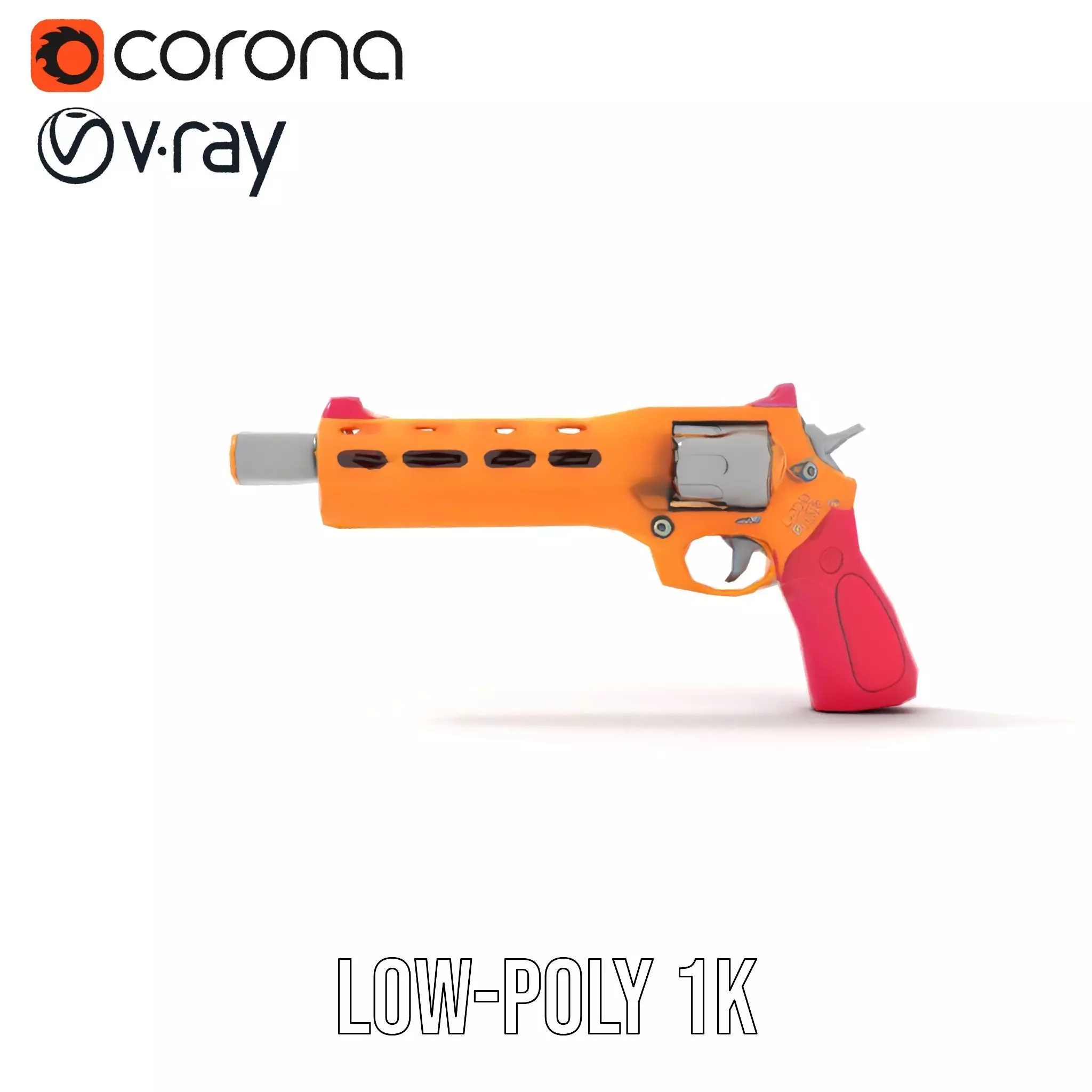 Vivid Revolver Toy model pack Low-poly 3D model_10