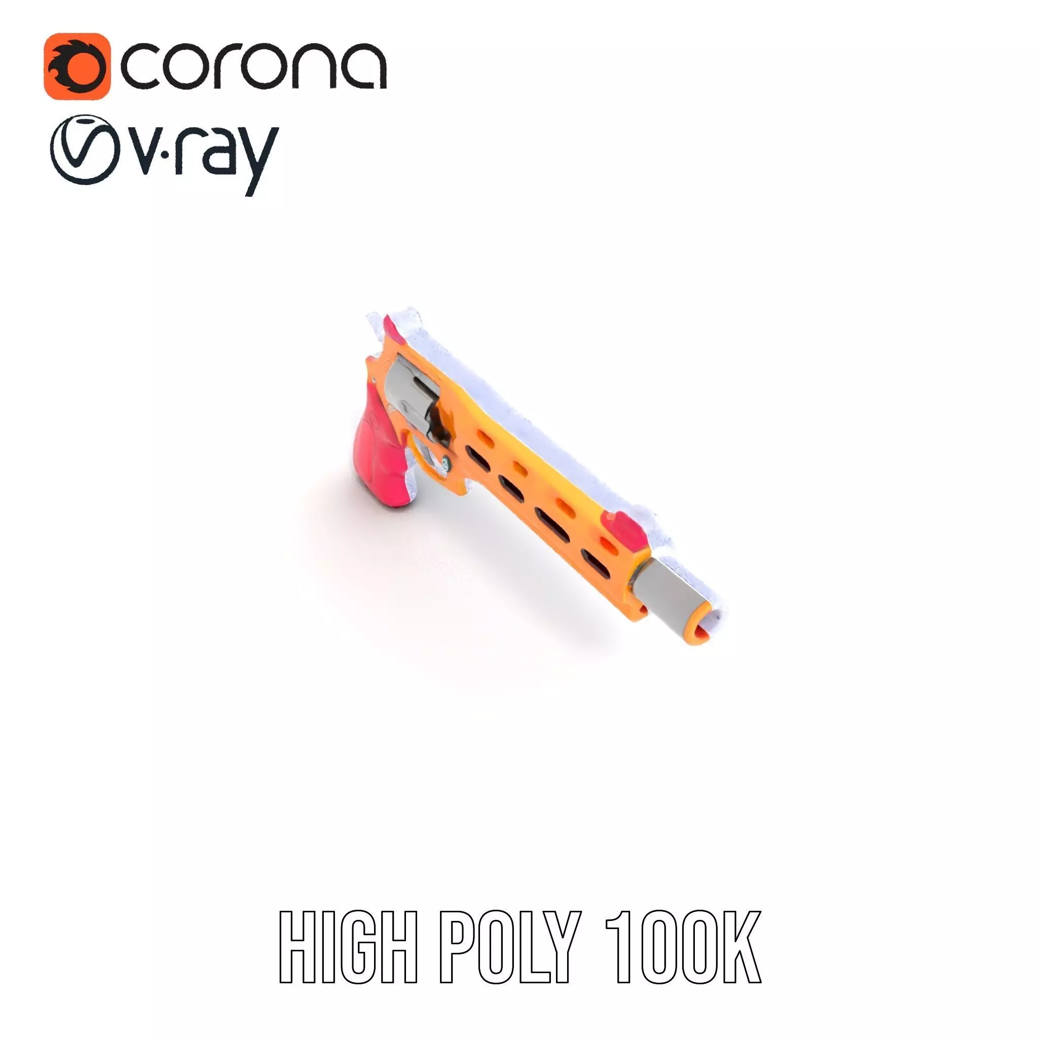 Vivid Revolver Toy model pack Low-poly 3D model_35