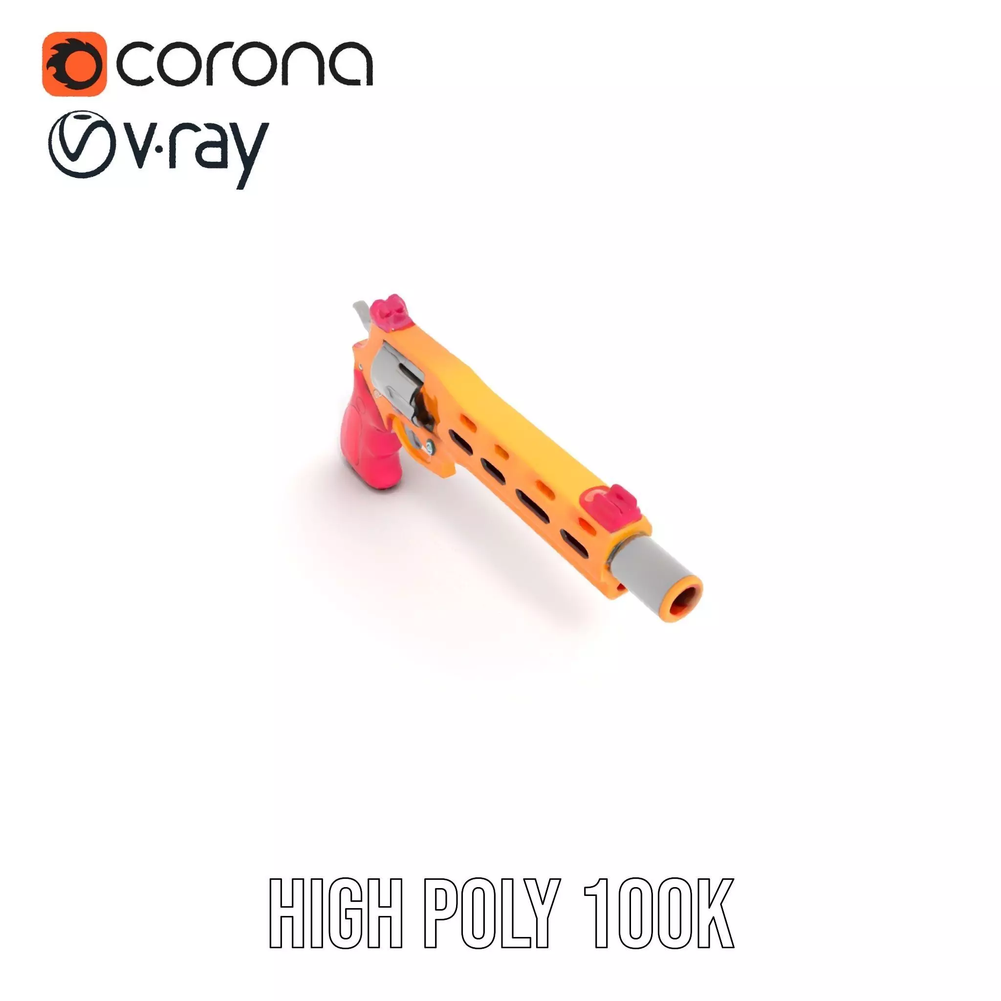 Vivid Revolver Toy model pack Low-poly 3D model_22