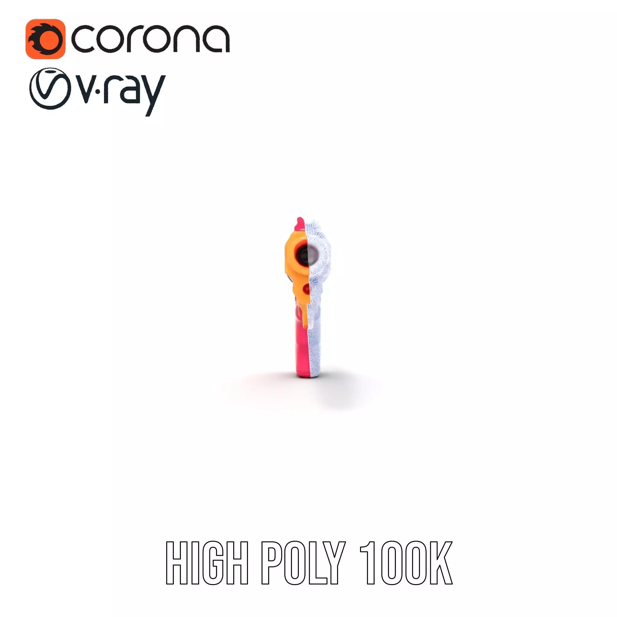 Vivid Revolver Toy model pack Low-poly 3D model_32