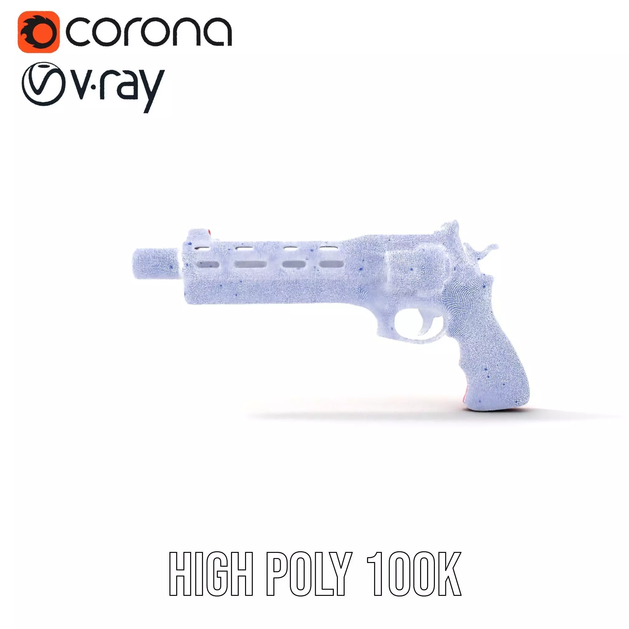 Vivid Revolver Toy model pack Low-poly 3D model_34