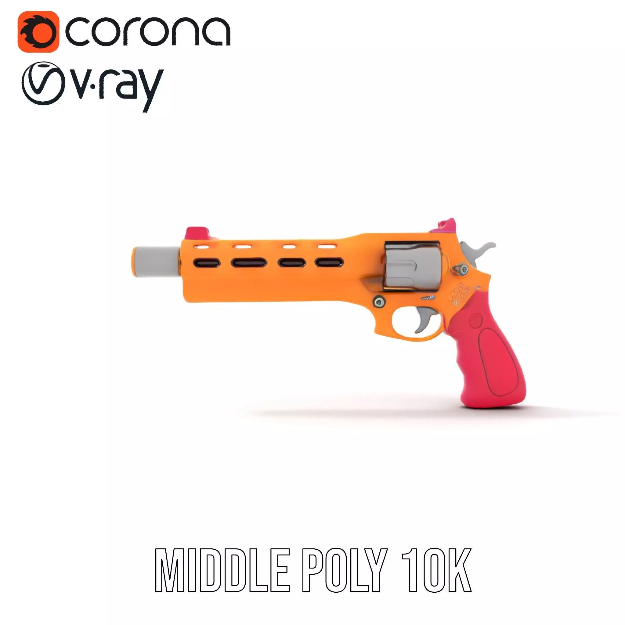 Vivid Revolver Toy model pack Low-poly 3D model_6