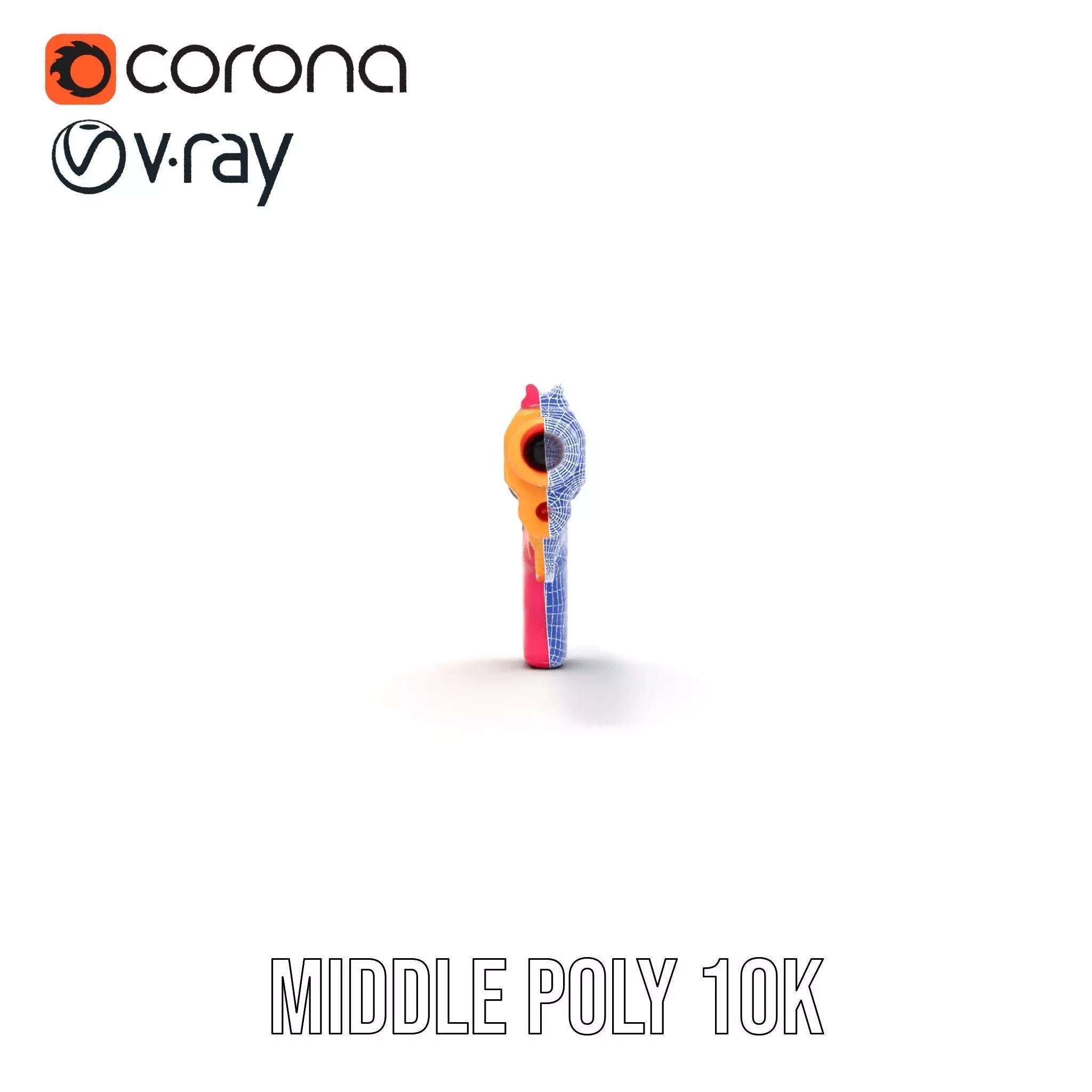 Vivid Revolver Toy model pack Low-poly 3D model_30