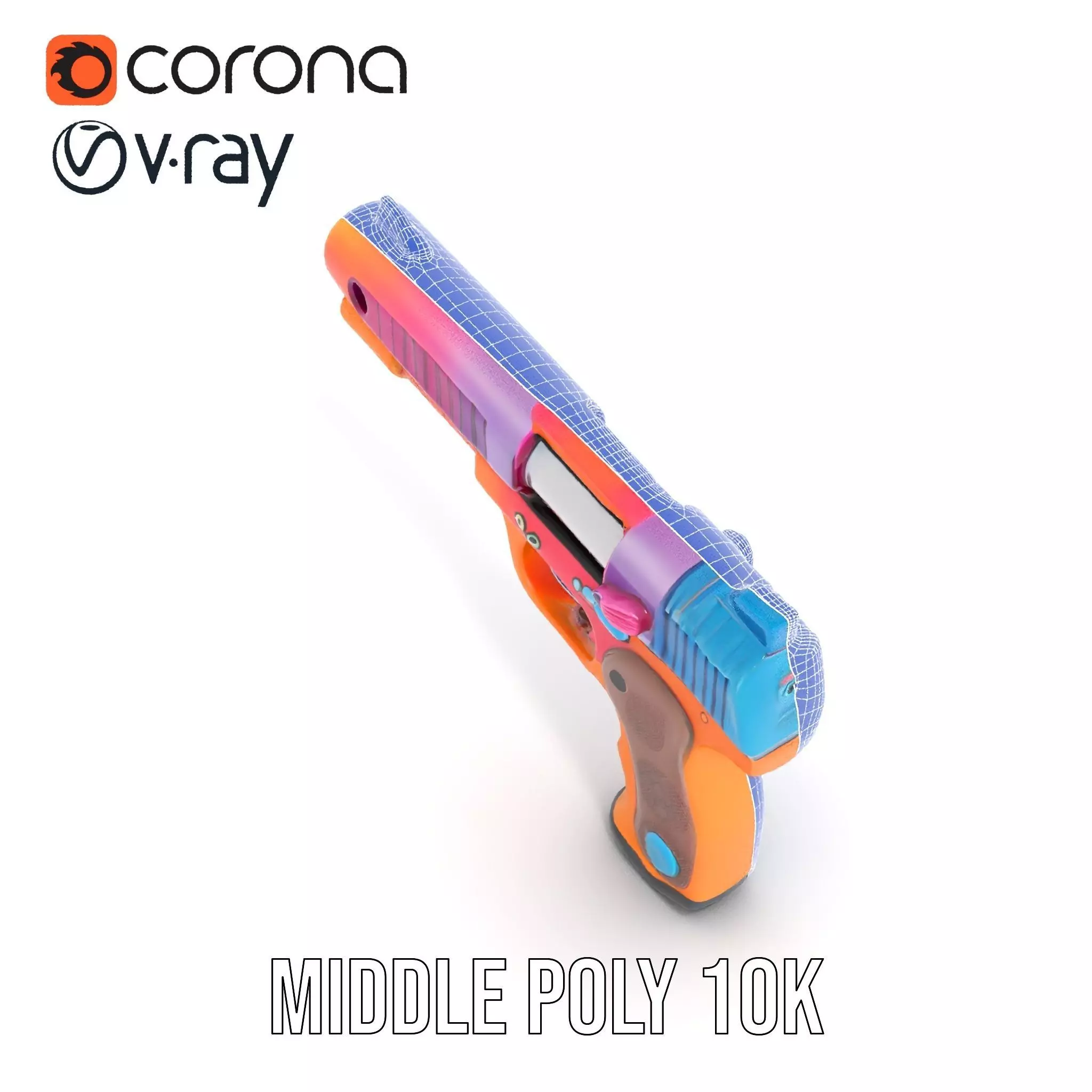 Vibrant Toy Blaster model pack Low-poly 3D model_27