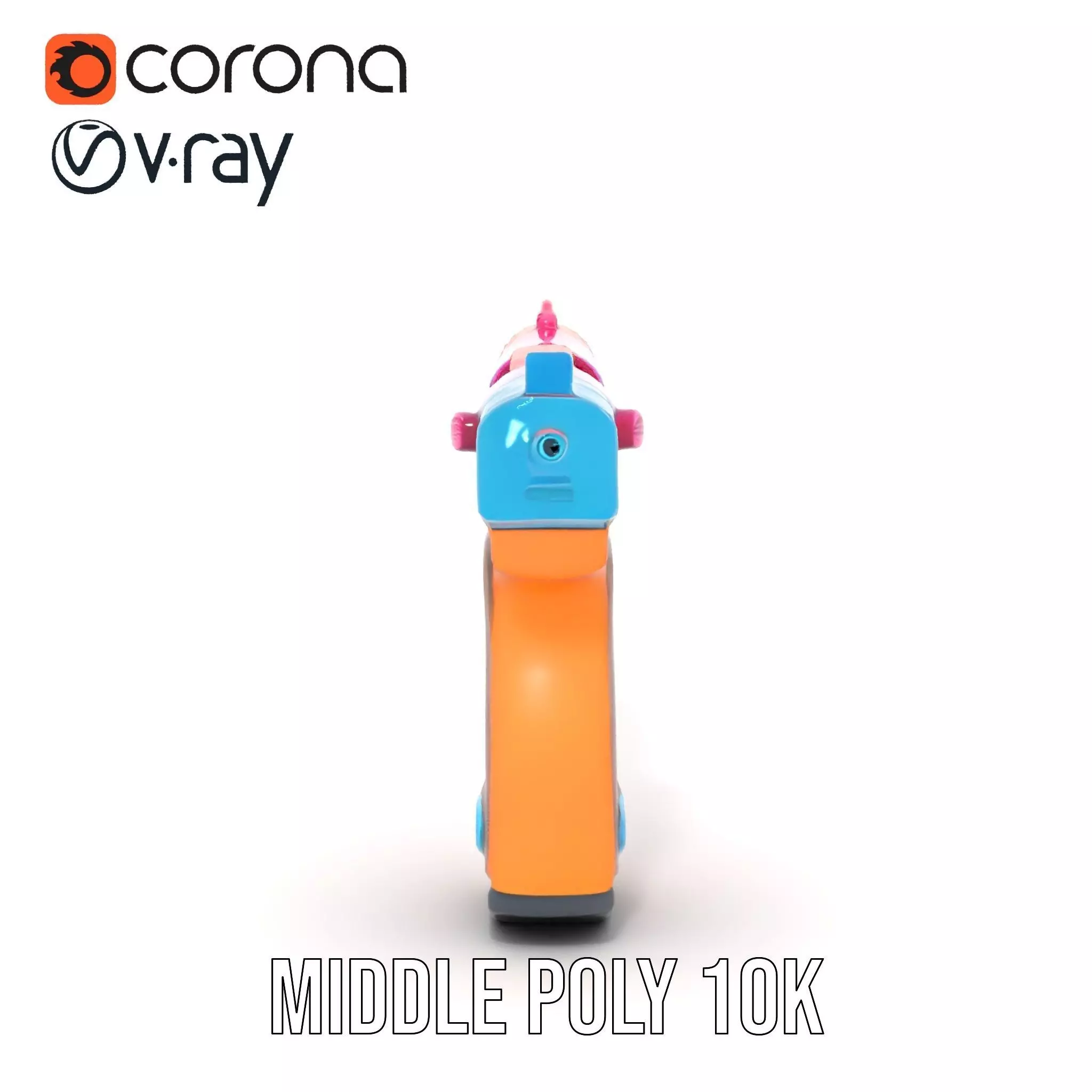 Vibrant Toy Blaster model pack Low-poly 3D model_11