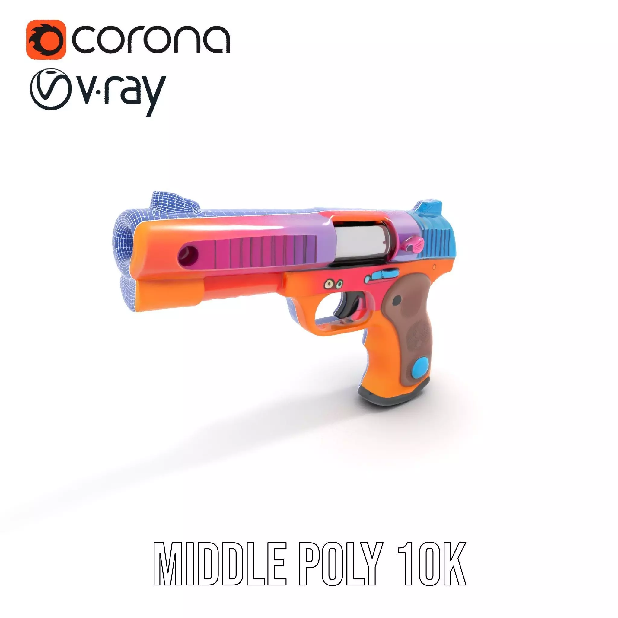 Vibrant Toy Blaster model pack Low-poly 3D model_19