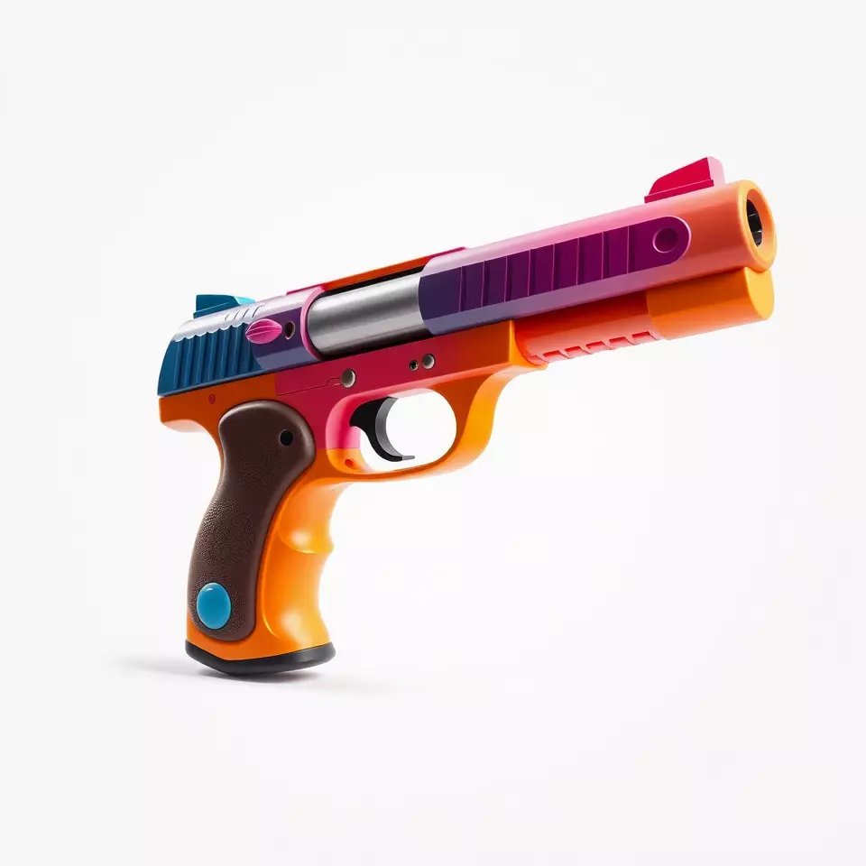 Vibrant Toy Blaster model pack Low-poly 3D model_3