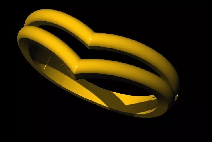 chevron ring 3dm file 3D print model_0