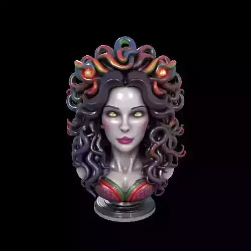 2042Medusa Gorgon Head 3D Model   magic