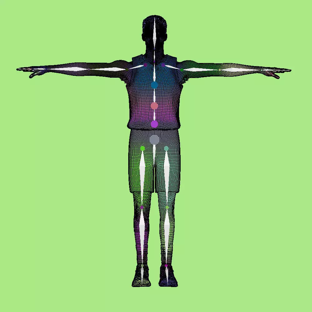 T-Pose Rigged Stephen Curry Golden State Warriors NBA 3D model_7