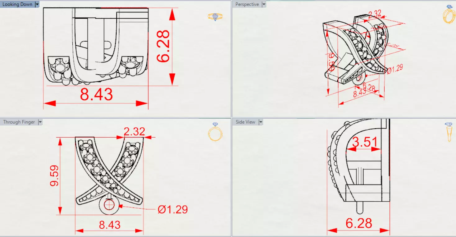 Bowtie Chain Link  Linear Shine and Secure Connection gl0022 3D print model_22