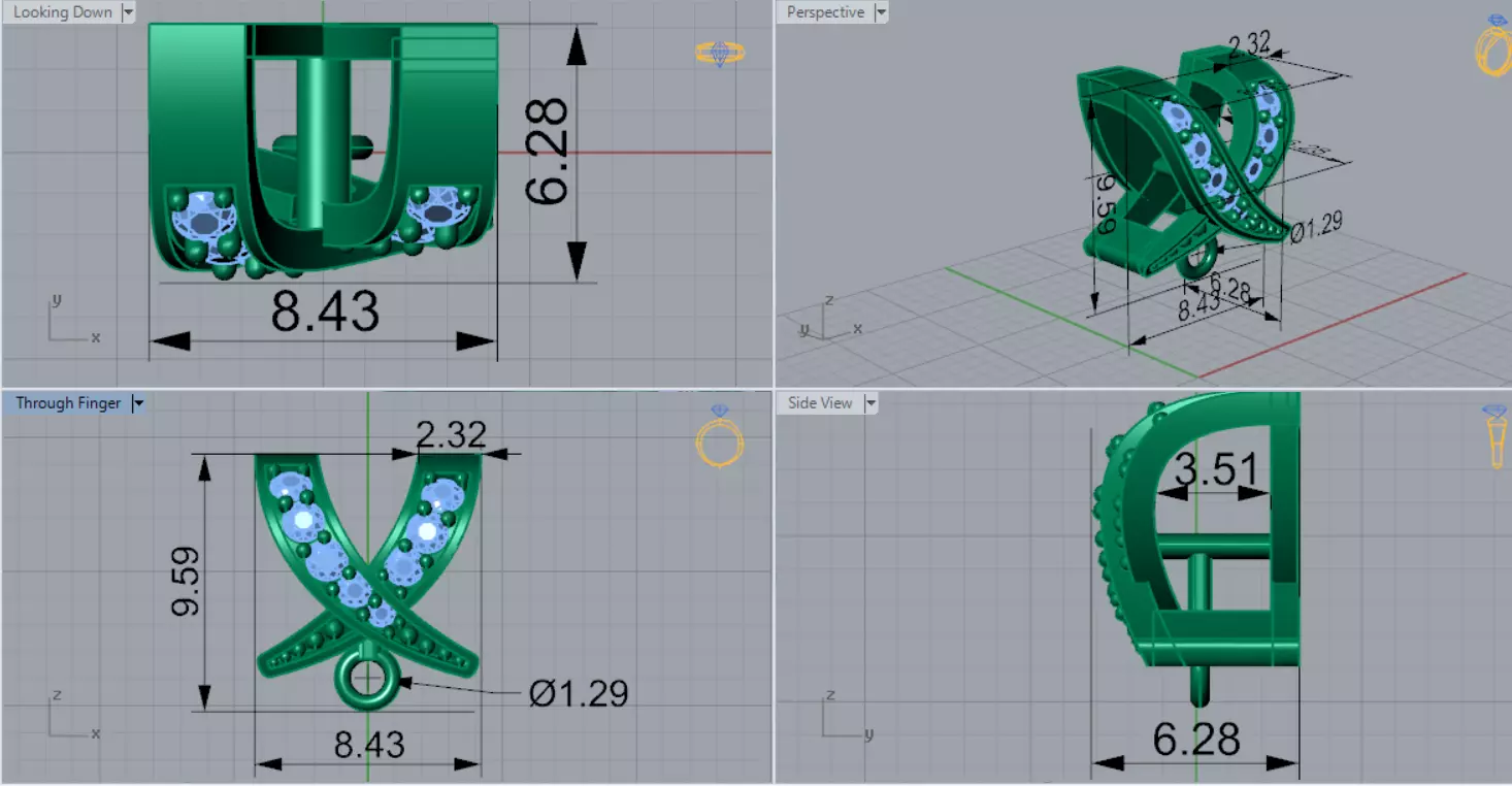 Bowtie Chain Link  Linear Shine and Secure Connection gl0022 3D print model_8
