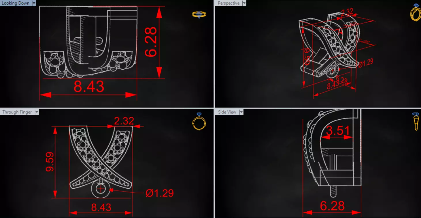 Bowtie Chain Link  Linear Shine and Secure Connection gl0022 3D print model_21