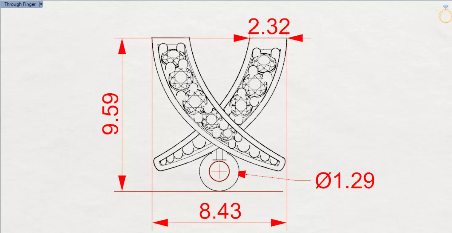 Bowtie Chain Link  Linear Shine and Secure Connection gl0022 3D print model_25